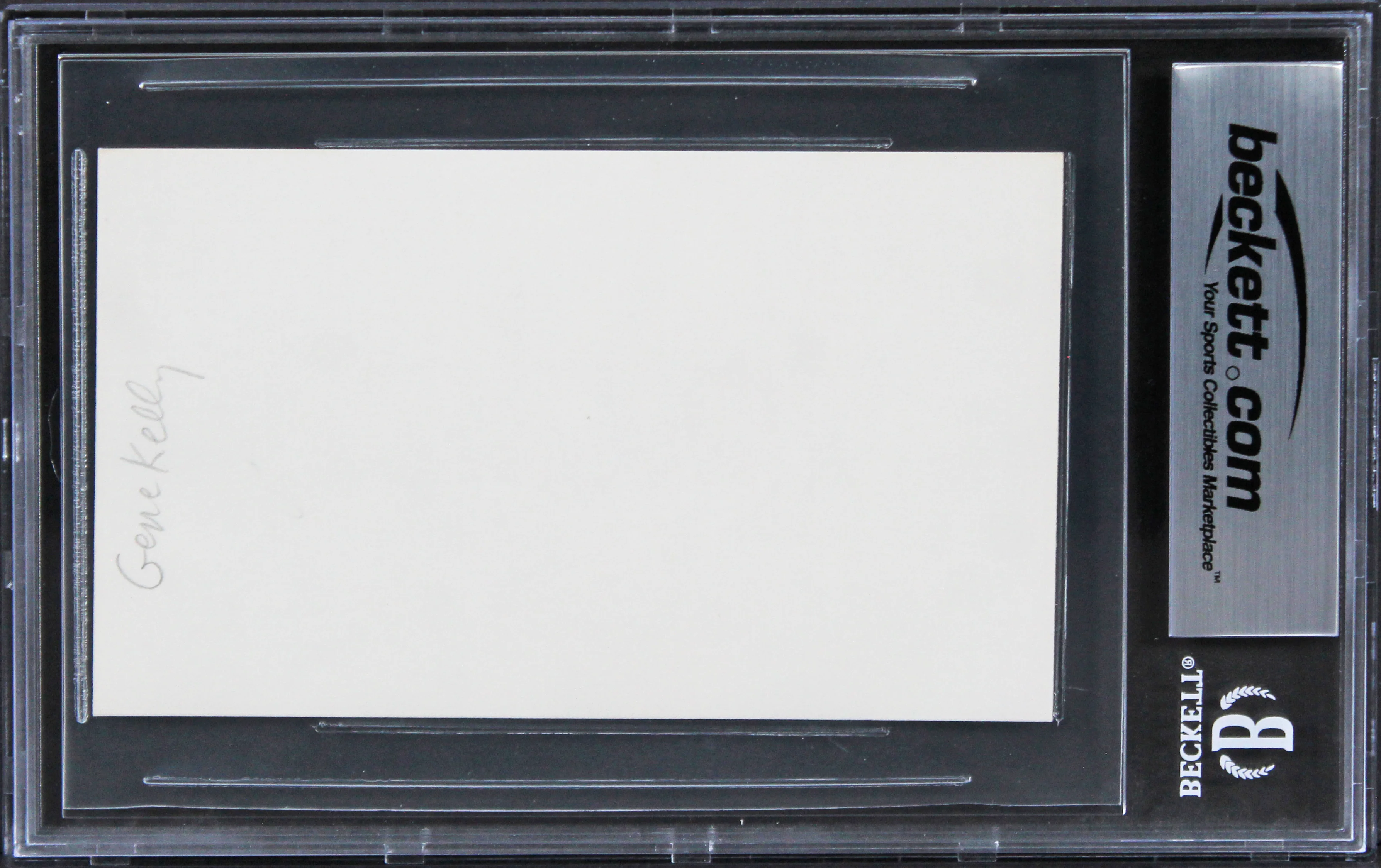 Gene Kelly Singin' in the Rain Authentic Signed 3x5 Index Card BAS Slabbed 1 - Image 3