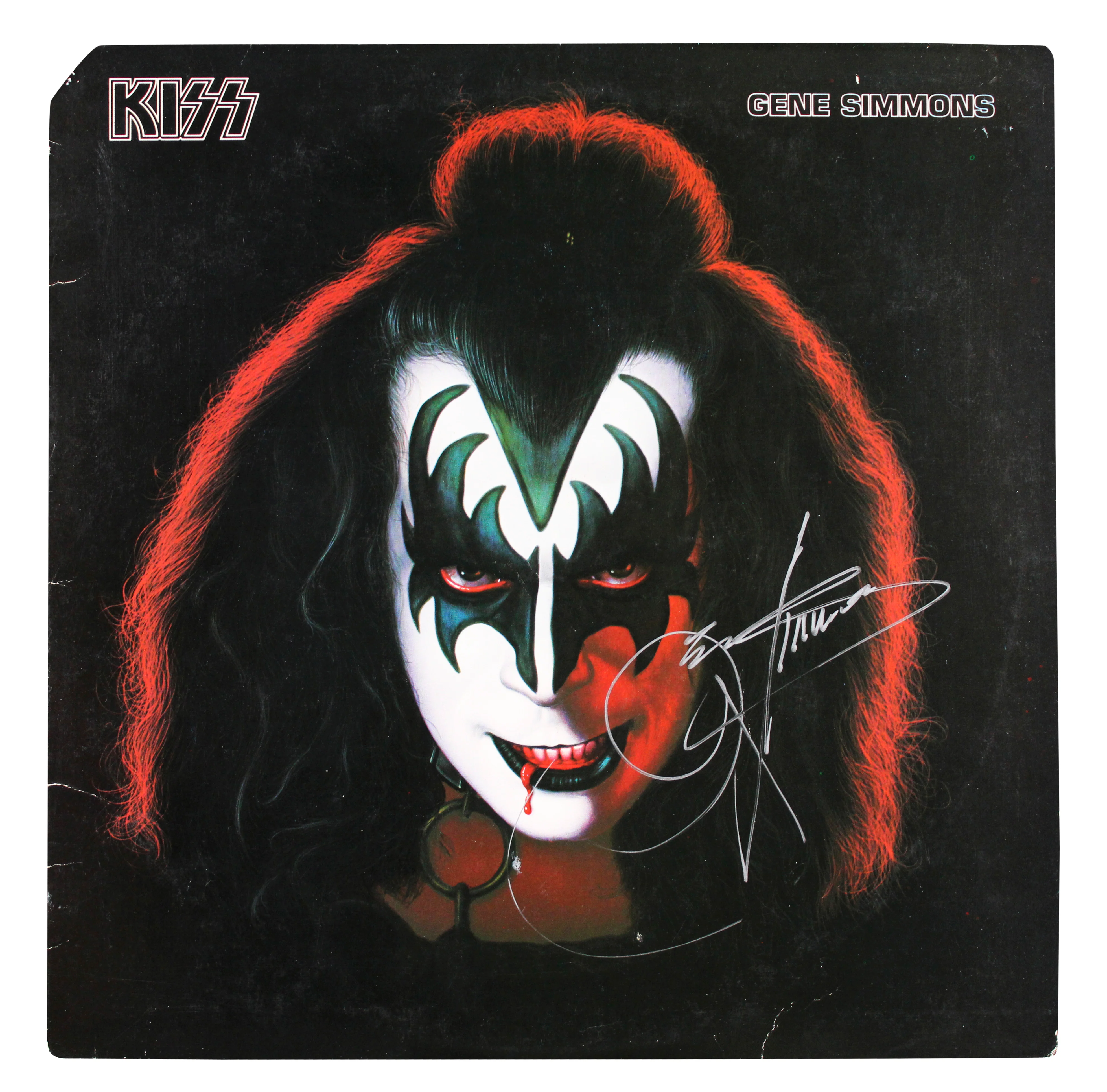 Gene Simmons Authentic Signed KISS Solo 1978 Album Cover W/ Vinyl BAS #BS78249 - Image 3