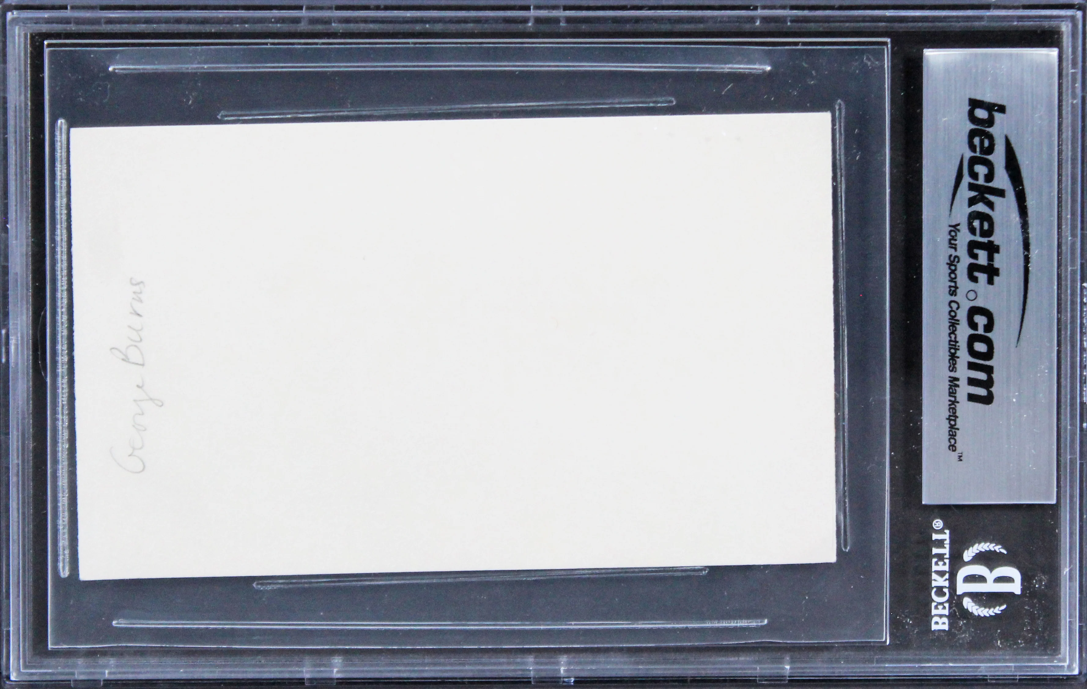 George Burns Oh God! "Best" Authentic Signed 3x5 Index Card BAS Slabbed 1 - Image 3