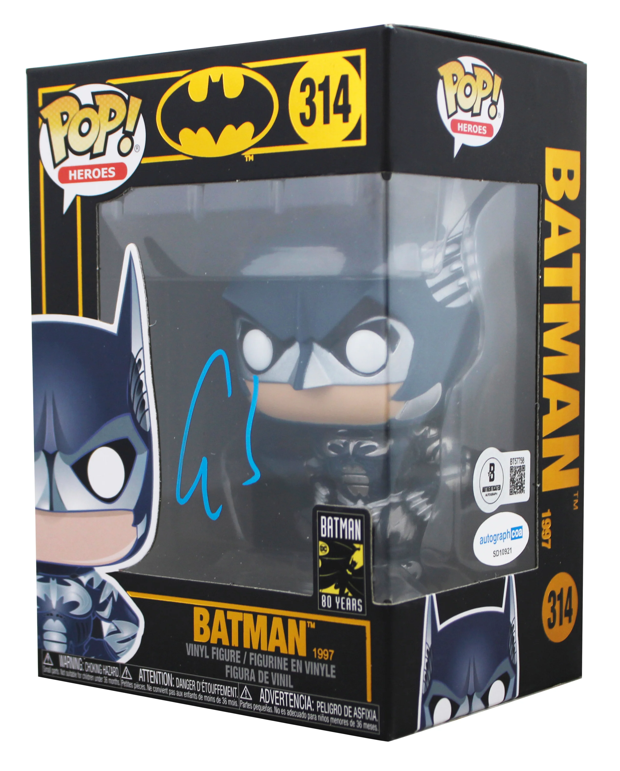 George Clooney Authentic Signed Batman #314 Funko Pop Vinyl Figure BAS #BT57758 - Image 3
