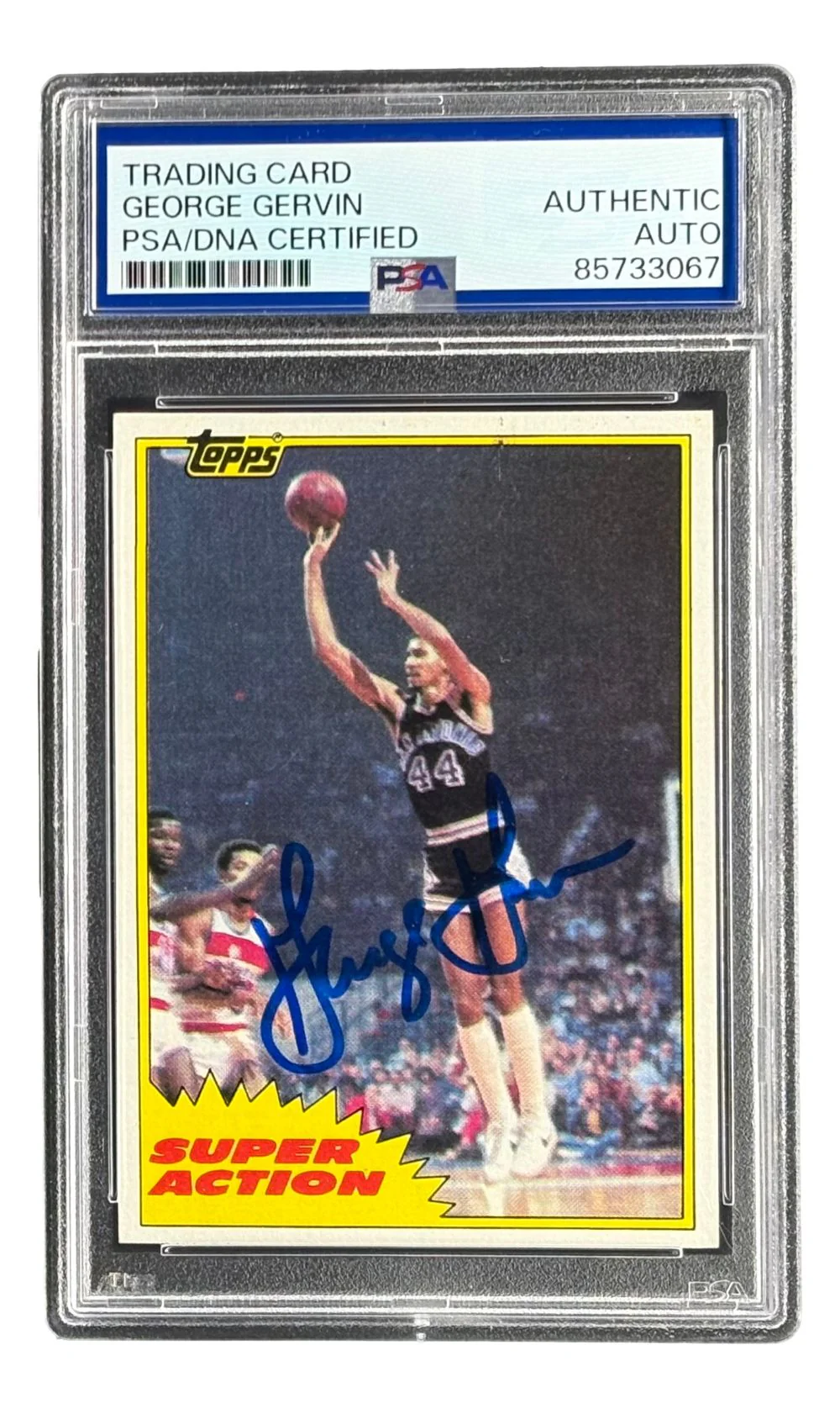 George Gervin Signed 1981 Topps #106 Spurs Trading Card PSA/DNA