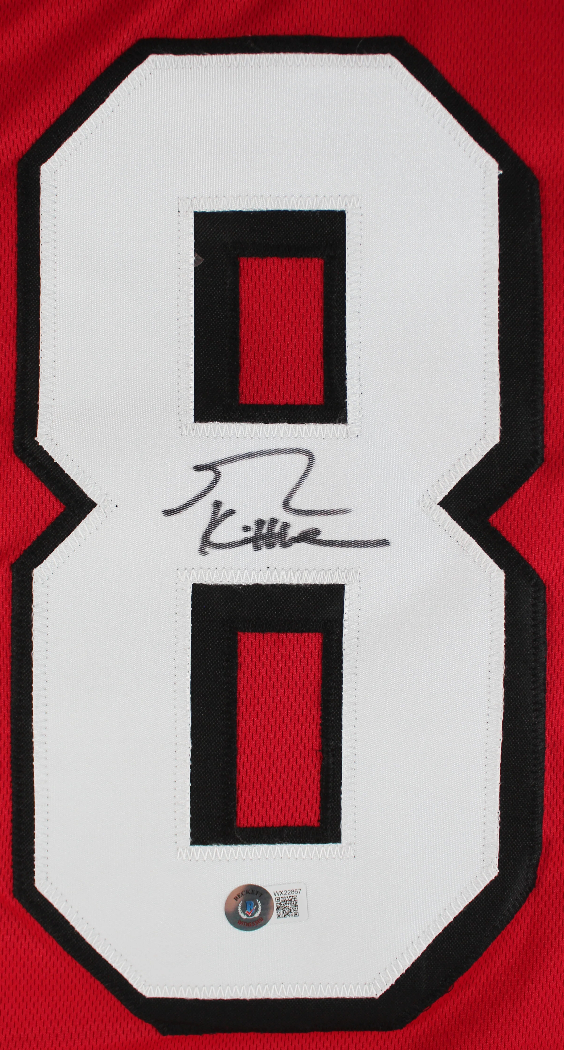 George Kittle Authentic Signed Red Pro Style Jersey w/ Dropshadow BAS Witnessed - Image 3