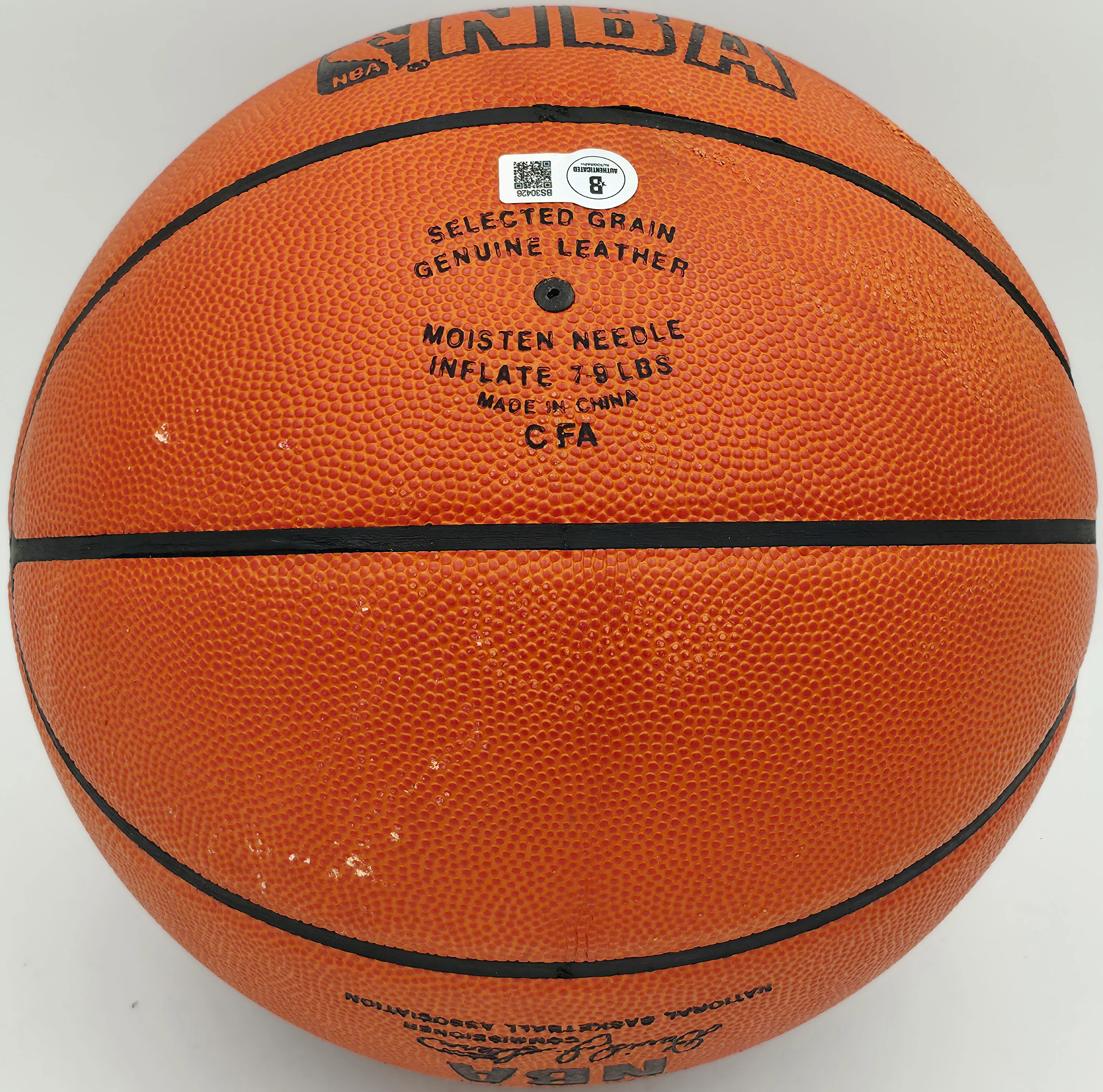 George Mikan Autographed Spalding NBA Leather Game Basketball Minneapolis Lakers Beckett BAS QR #BS30426 - Image 5