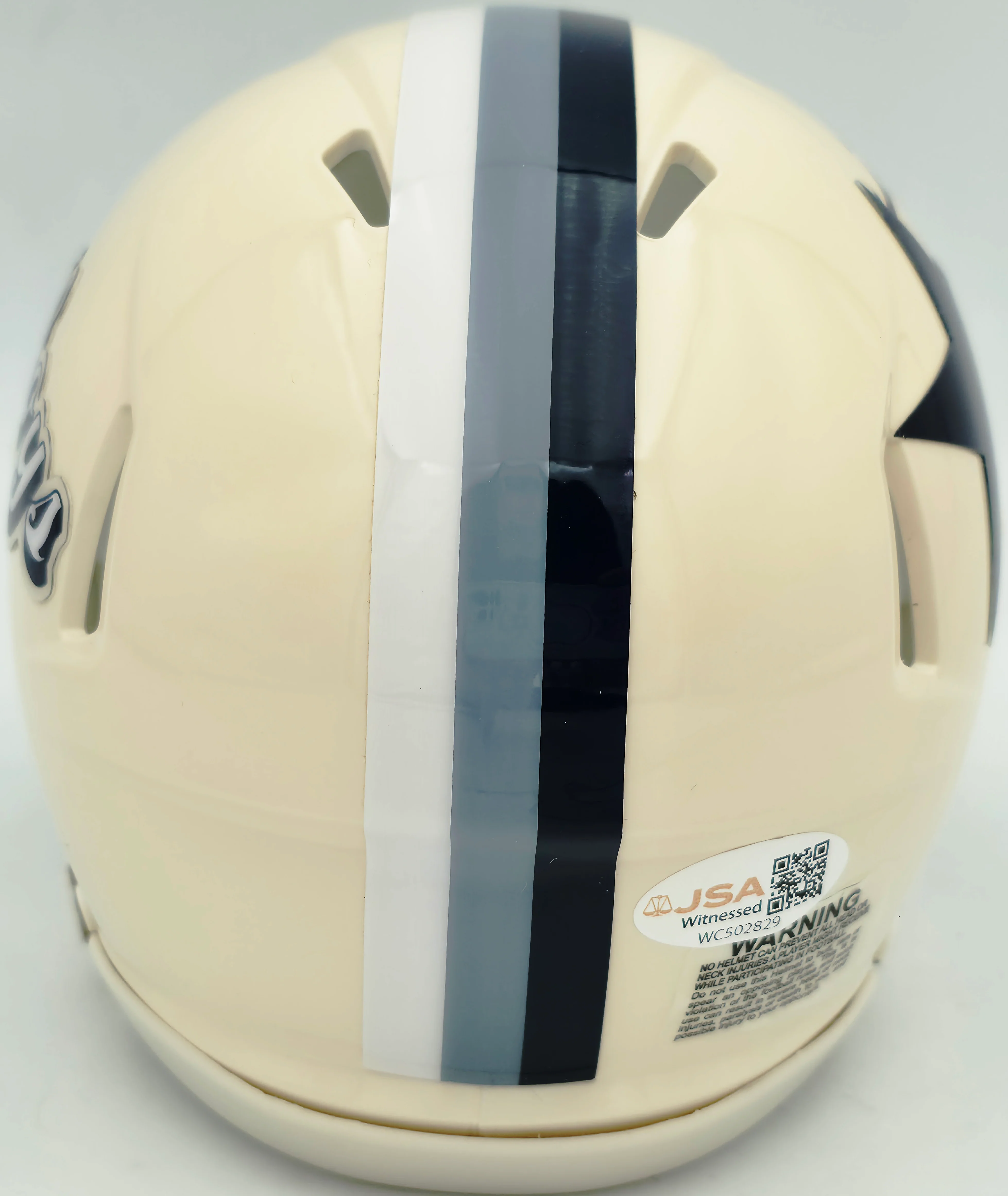 George Pickens Autographed Dallas Cowboys Cream Retro Speed Mini Helmet JSA Witness Stock #262392 - Image 5