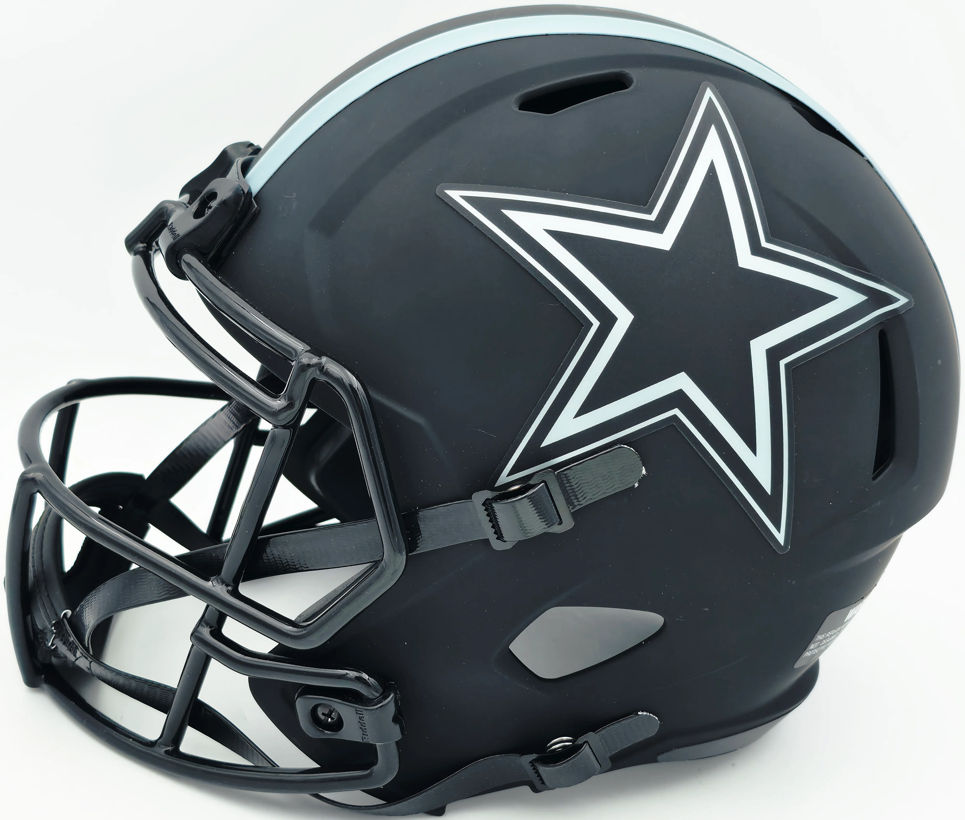 George Pickens Autographed Dallas Cowboys Eclipse Black Full Size Speed Replica Helmet JSA Witness Stock #262390 - Image 4