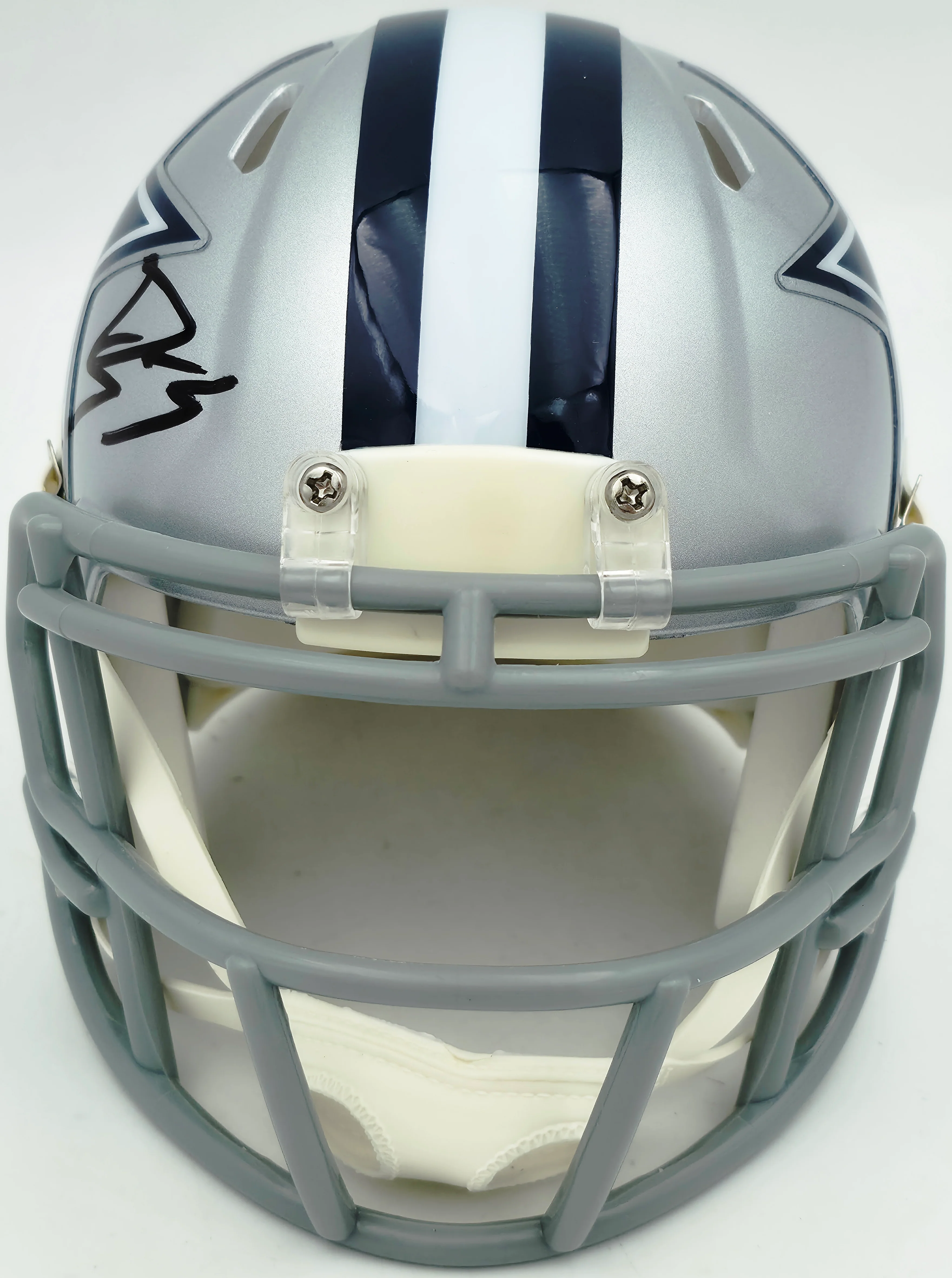 George Pickens Autographed Dallas Cowboys Silver Speed Mini Helmet JSA Witness Stock #262391 - Image 3