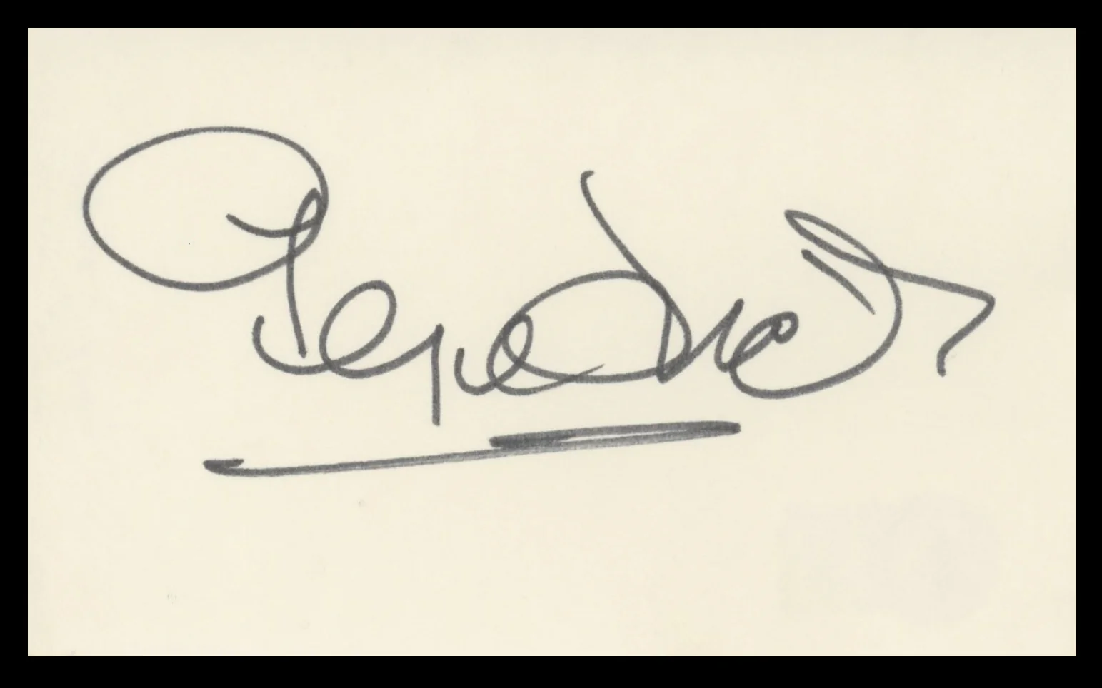 George Sidney The Three Musketeers Authentic Signed 3x5 Index Card BAS #BV59076 - Image 2