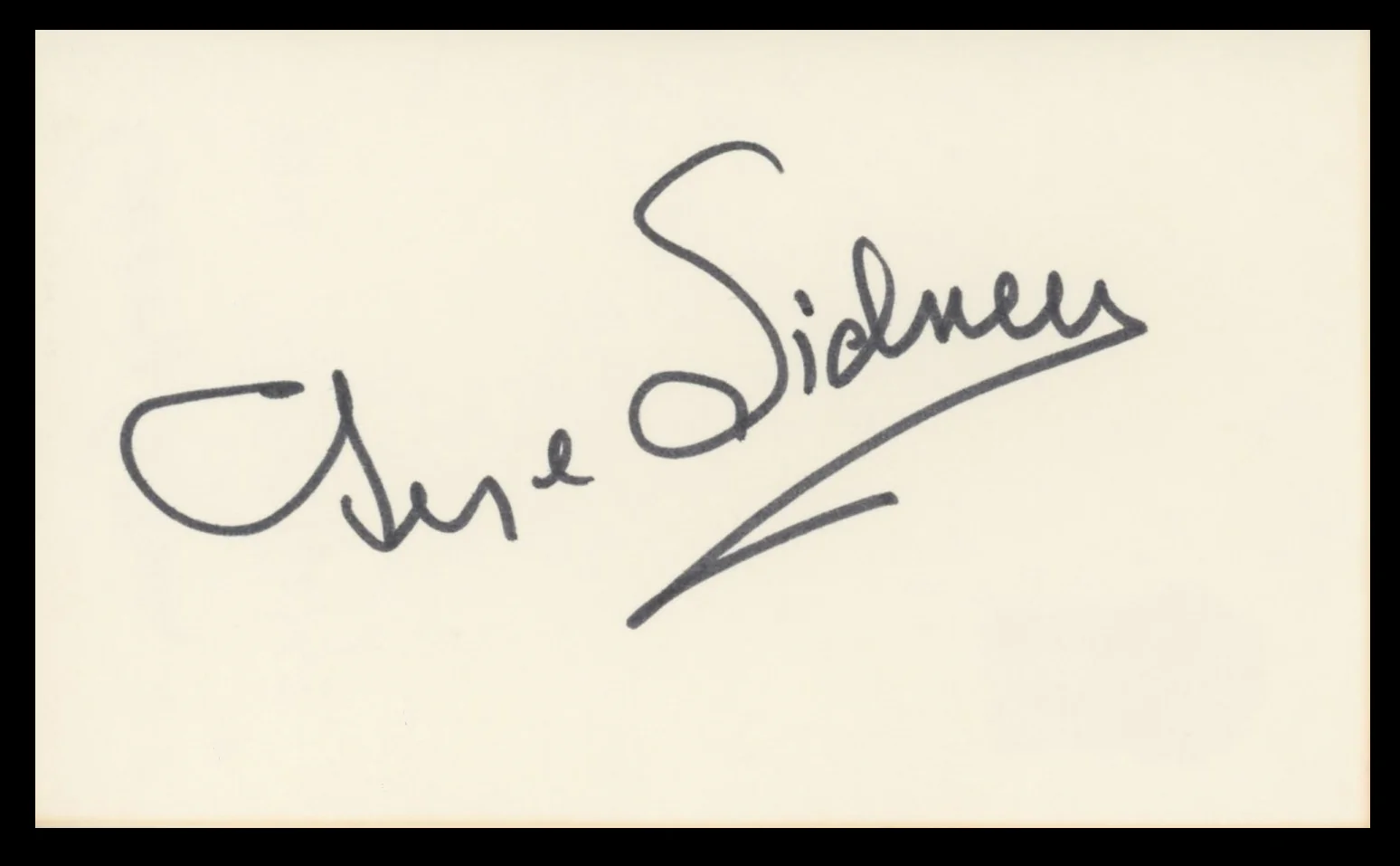 George Sidney The Three Musketeers Authentic Signed 3x5 Index Card BAS #BV59119 - Image 2