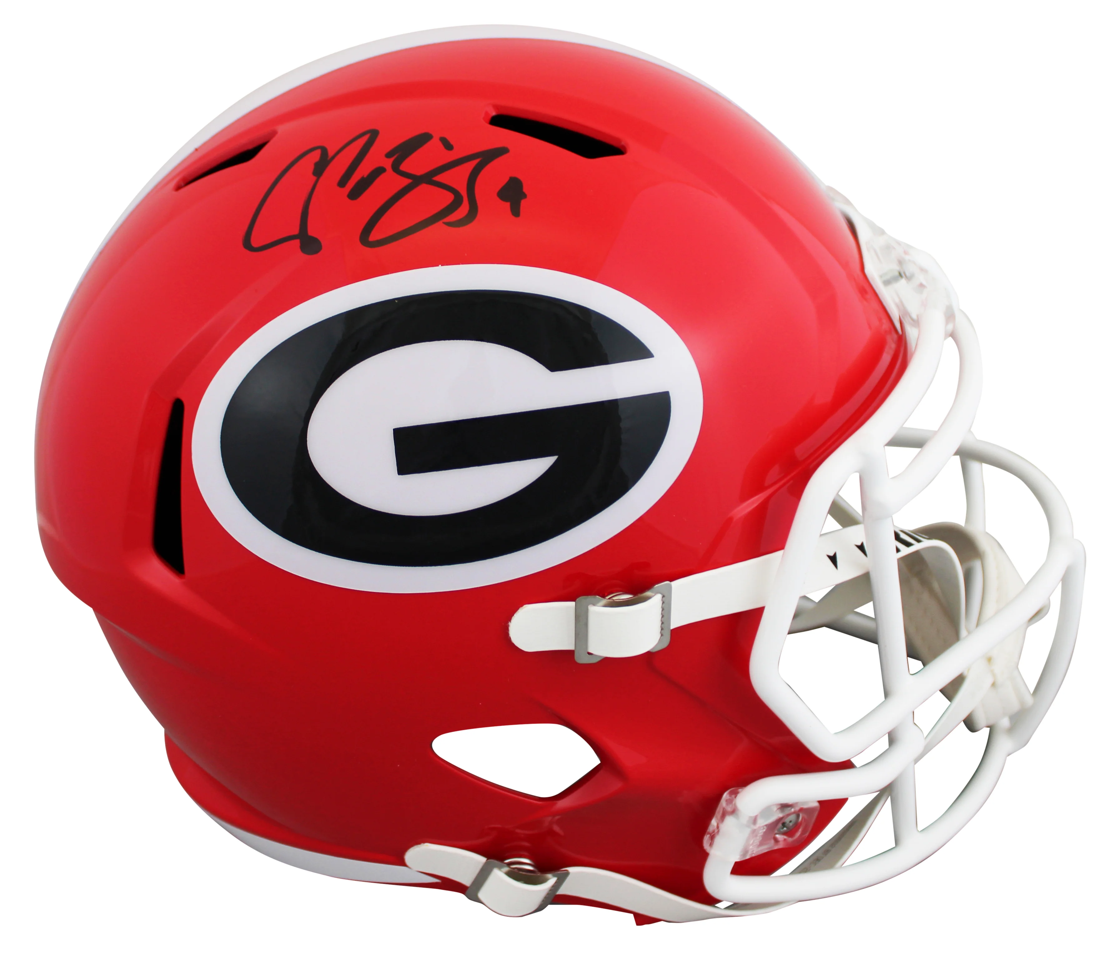 Georgia Champ Bailey Signed Full Size Speed Rep Helmet W/ Case BAS Witnessed - Image 3