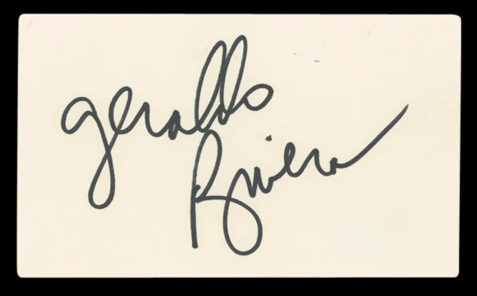 Geraldo Rivera Authentic Signed 3x5 Index Card Autographed BAS #BV00146 - Image 2