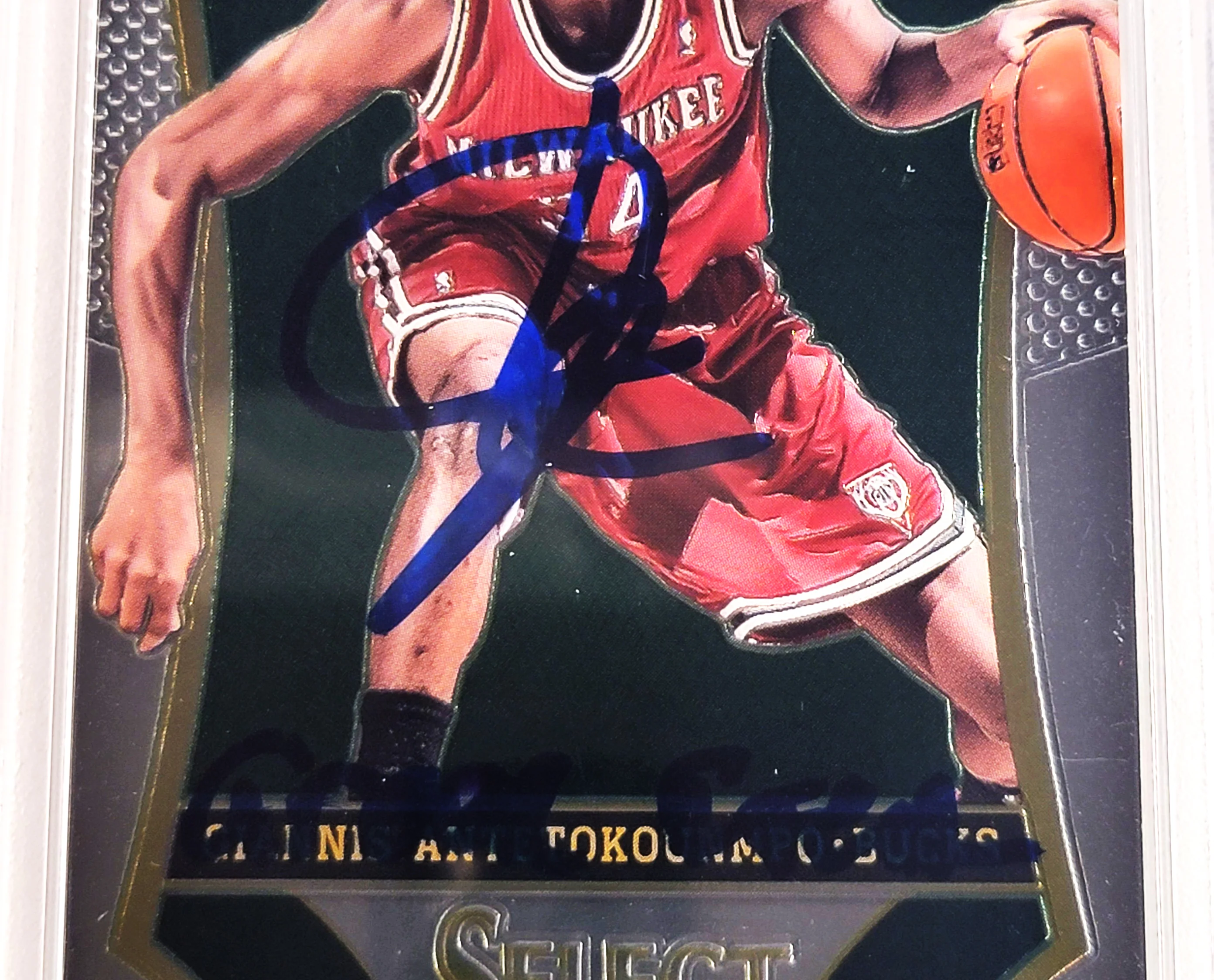 Giannis Antetokounmpo Autographed 2013 Panini Select Rookie Card #178 Milwaukee Bucks PSA 8 Auto Grade Gem Mint 10 "Greek Freak" PSA/DNA #61185323 - Image 3