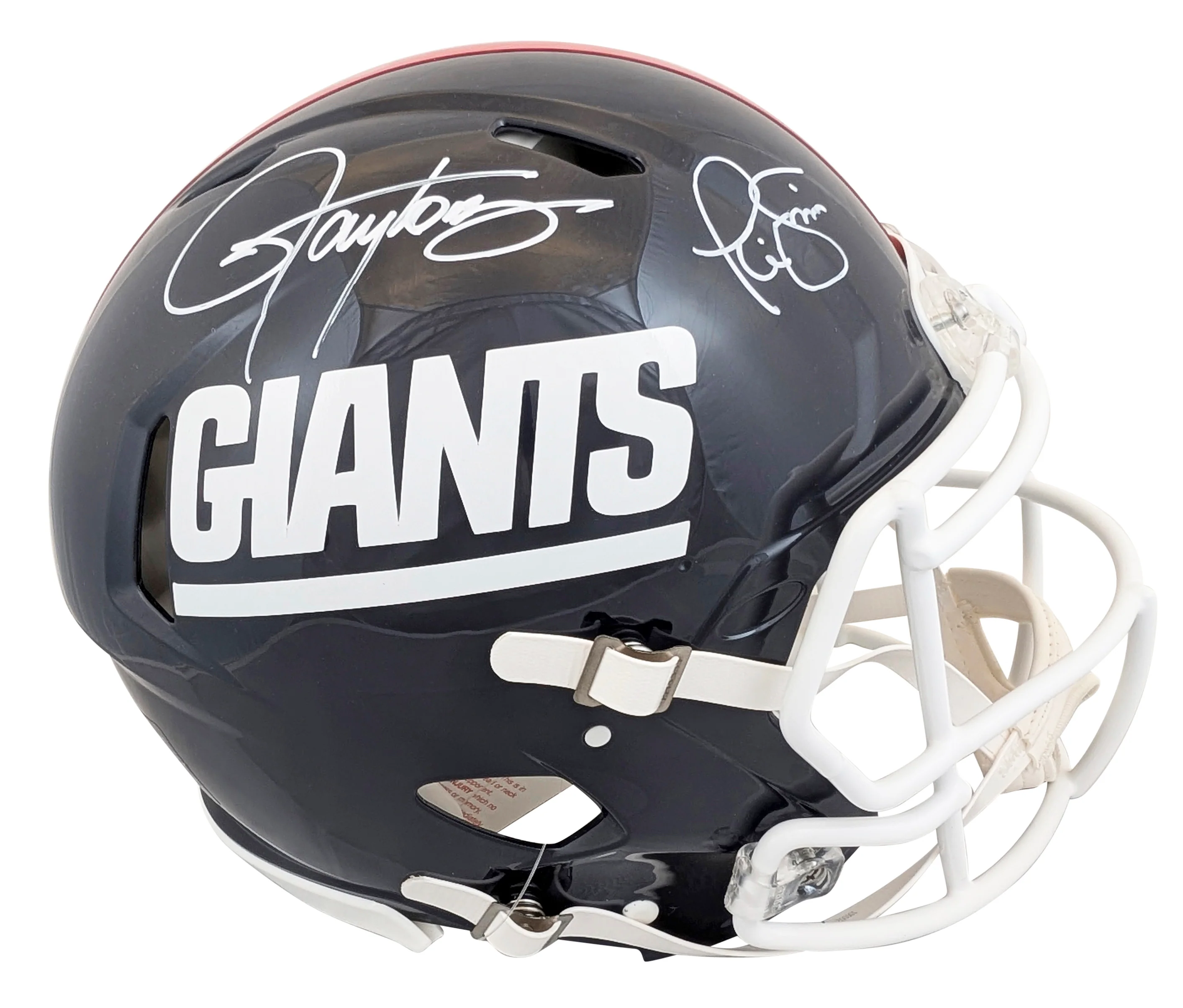 Giants (2) Taylor & Simms Signed 1981-99 TB Full Size Speed Proline Helmet BAS W - Image 2