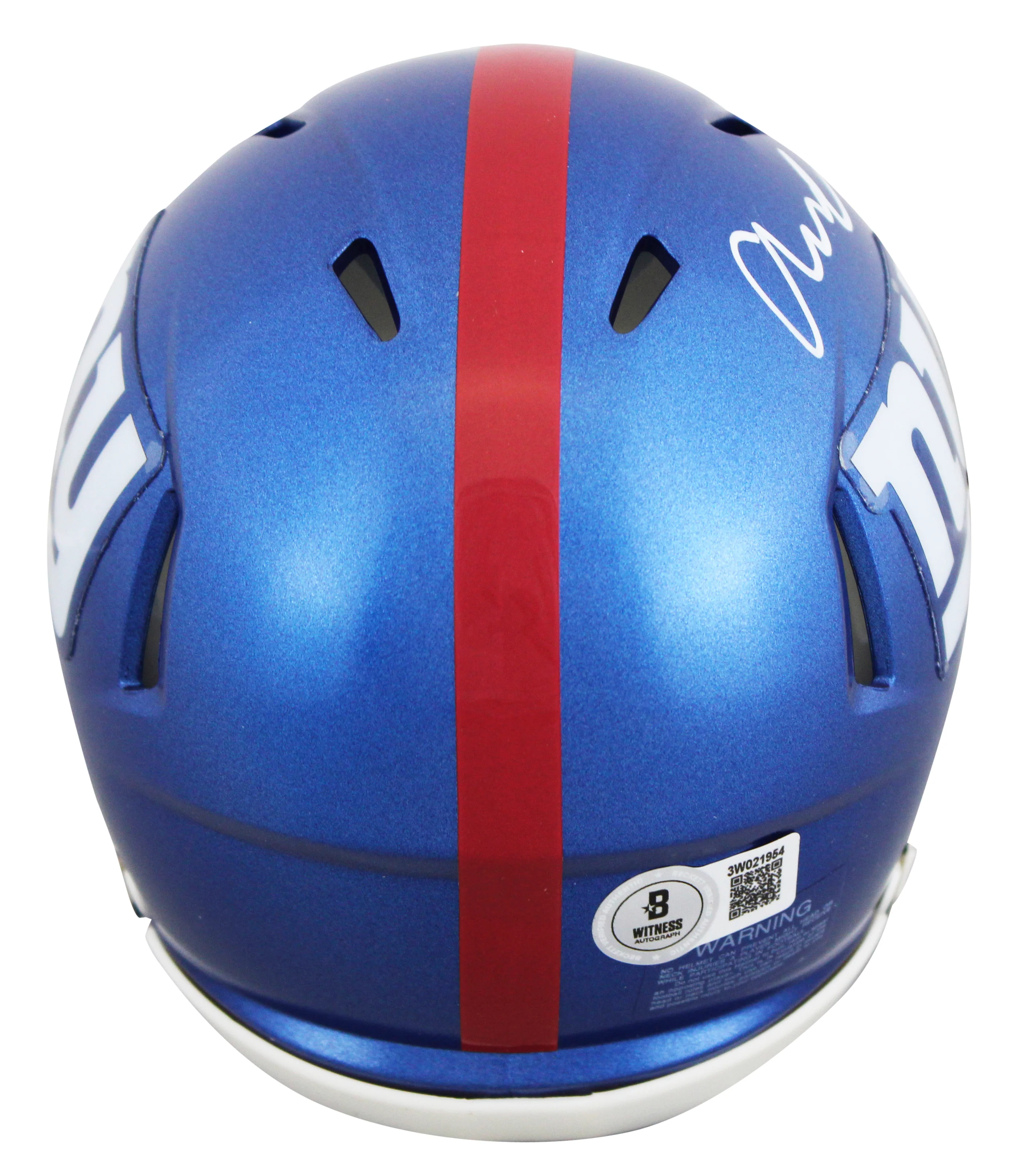 Giants Abdul Carter Authentic Signed Speed Mini Helmet W/ Case BAS Witnessed - Image 4