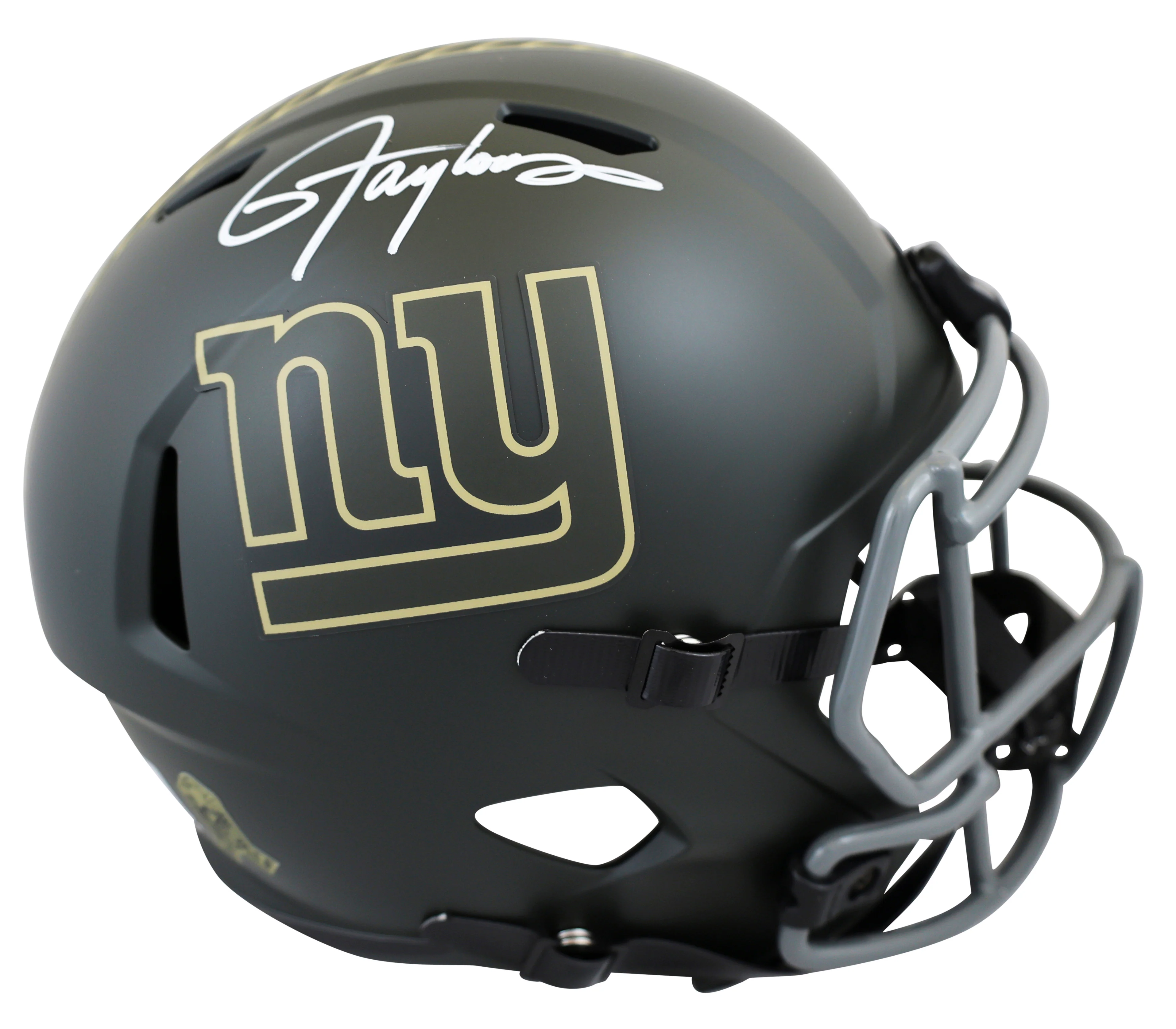 Giants Lawrence Taylor Signed STS IV Full Size Speed Rep Helmet BAS Witnessed - Image 2