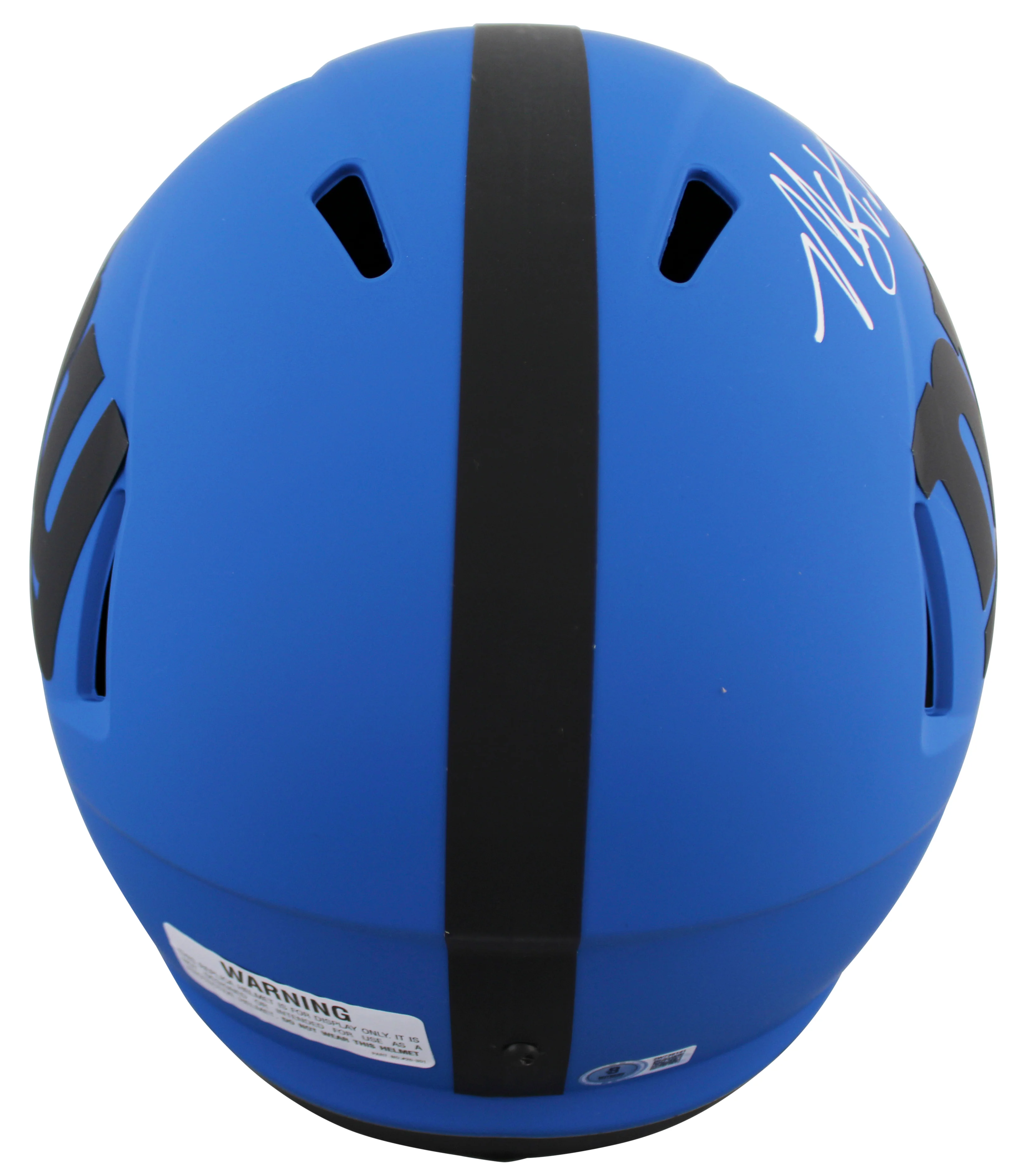 Giants Michael Strahan Signed Rave Full Size Speed Rep Helmet W/ Case BAS Wit - Image 4