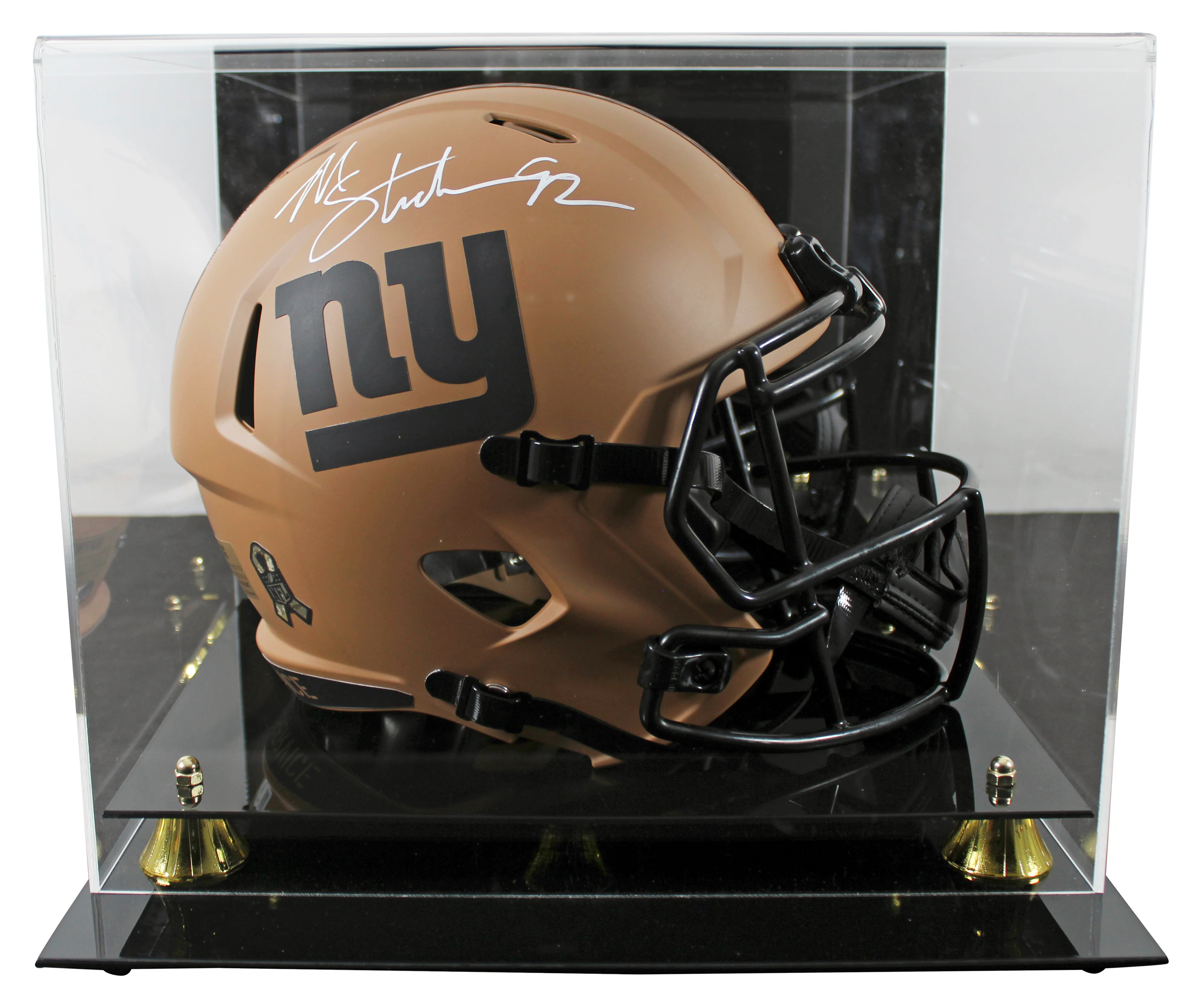 Giants Michael Strahan Signed STS II Full Size Speed Rep Helmet W/ Case BAS Wit - Image 2