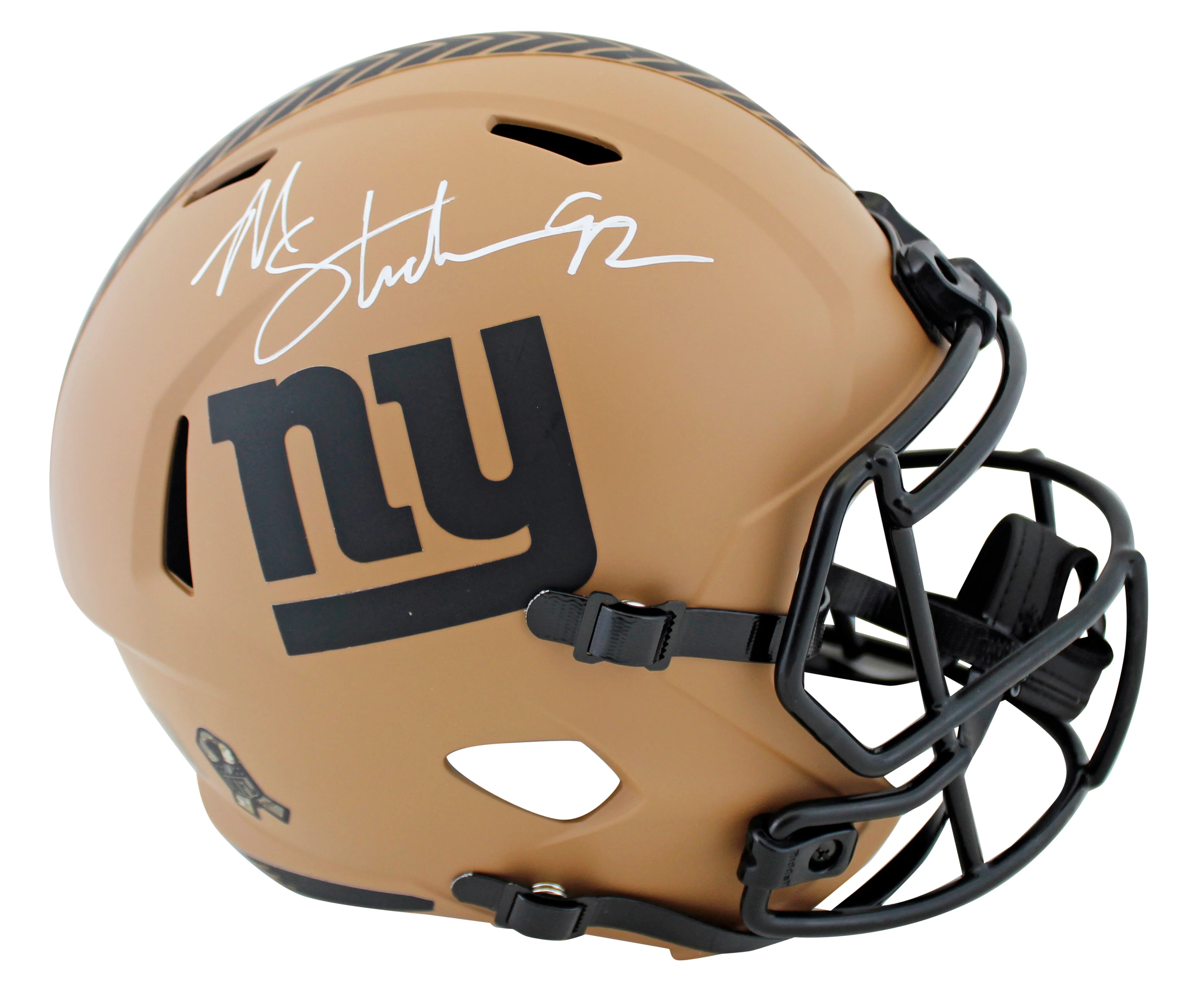 Giants Michael Strahan Signed STS II Full Size Speed Rep Helmet W/ Case BAS Wit - Image 3
