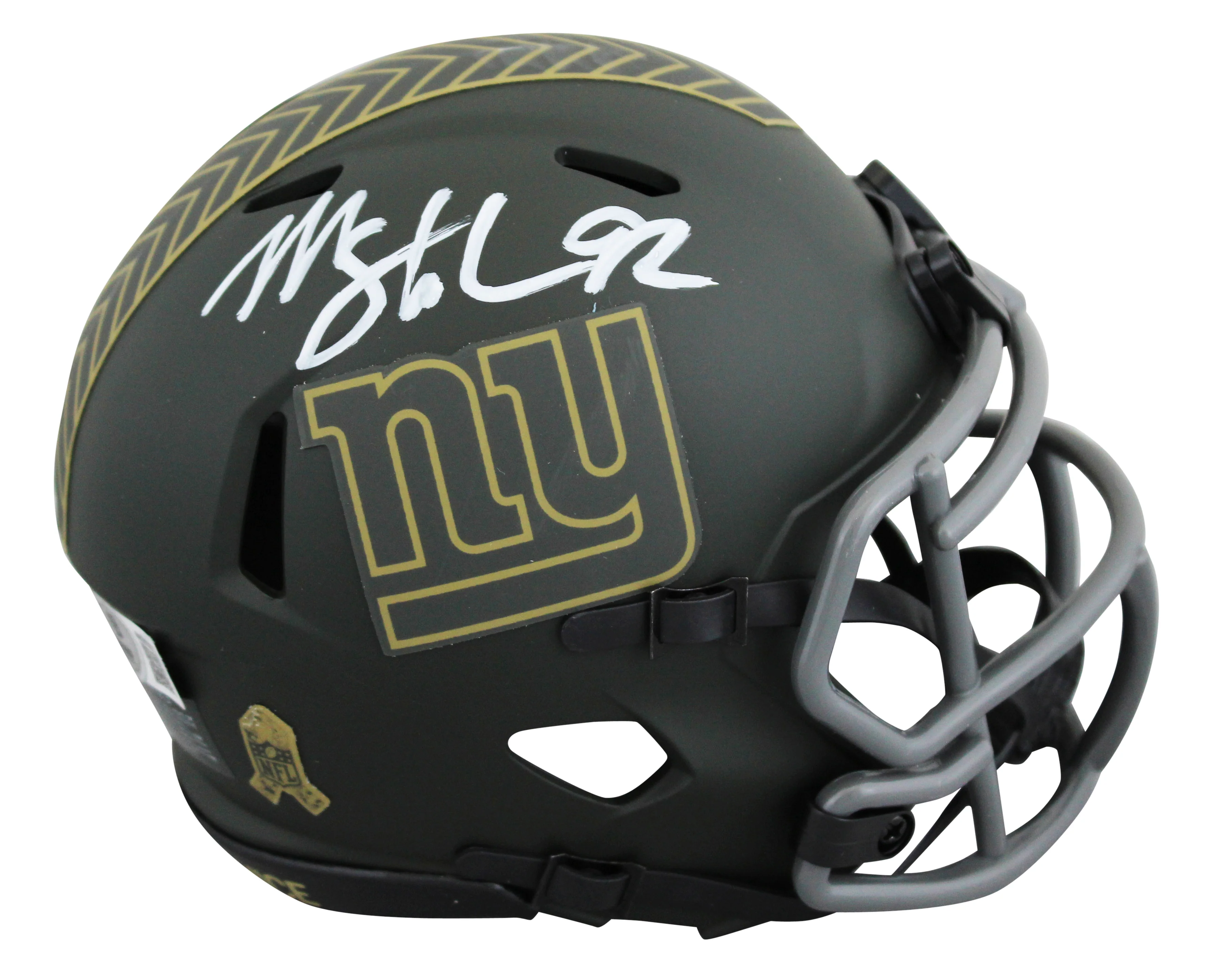 Giants Michael Strahan Signed STS IV Speed Mini Helmet W/ Case BAS Witnessed - Image 3