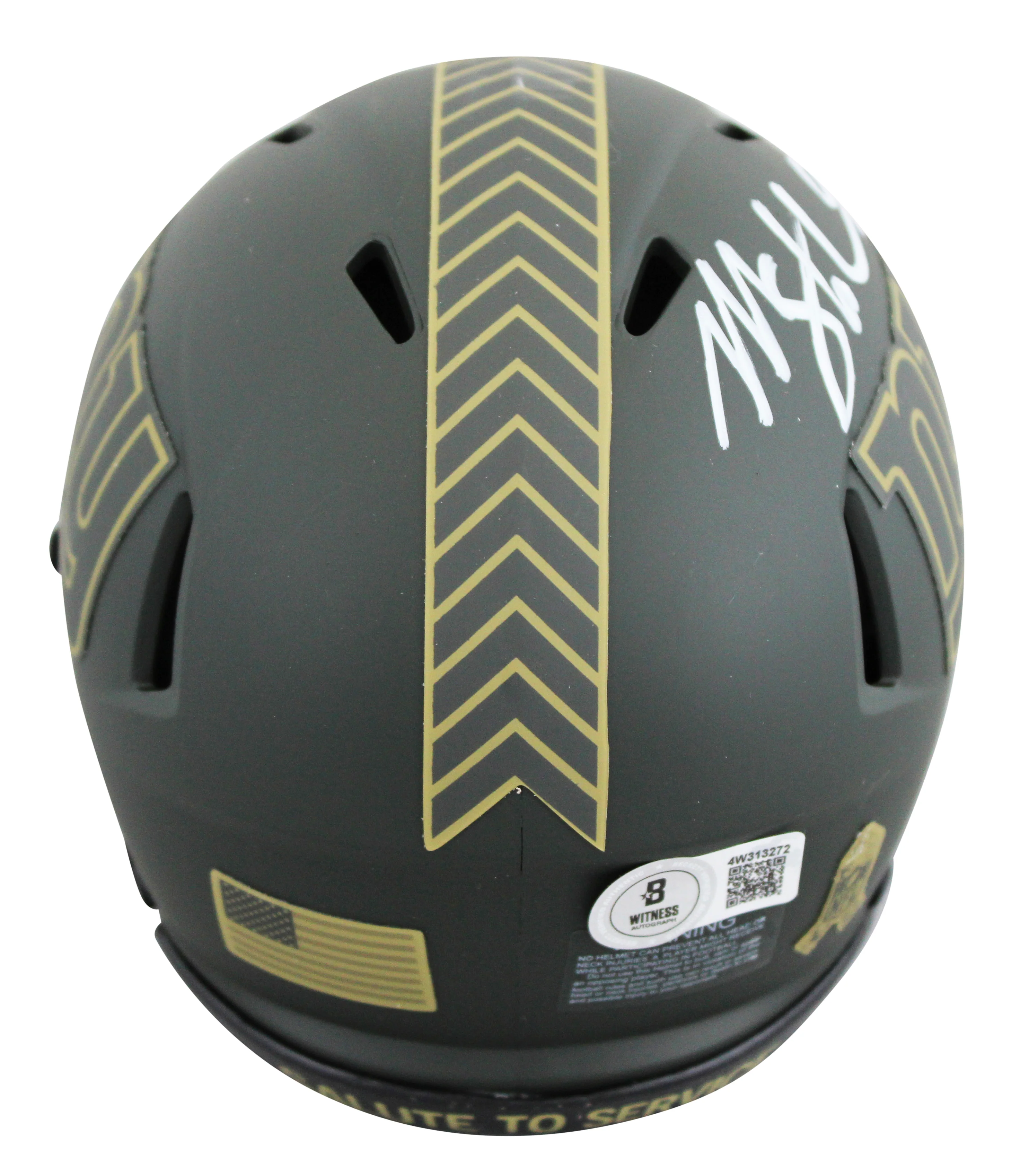 Giants Michael Strahan Signed STS IV Speed Mini Helmet W/ Case BAS Witnessed - Image 4