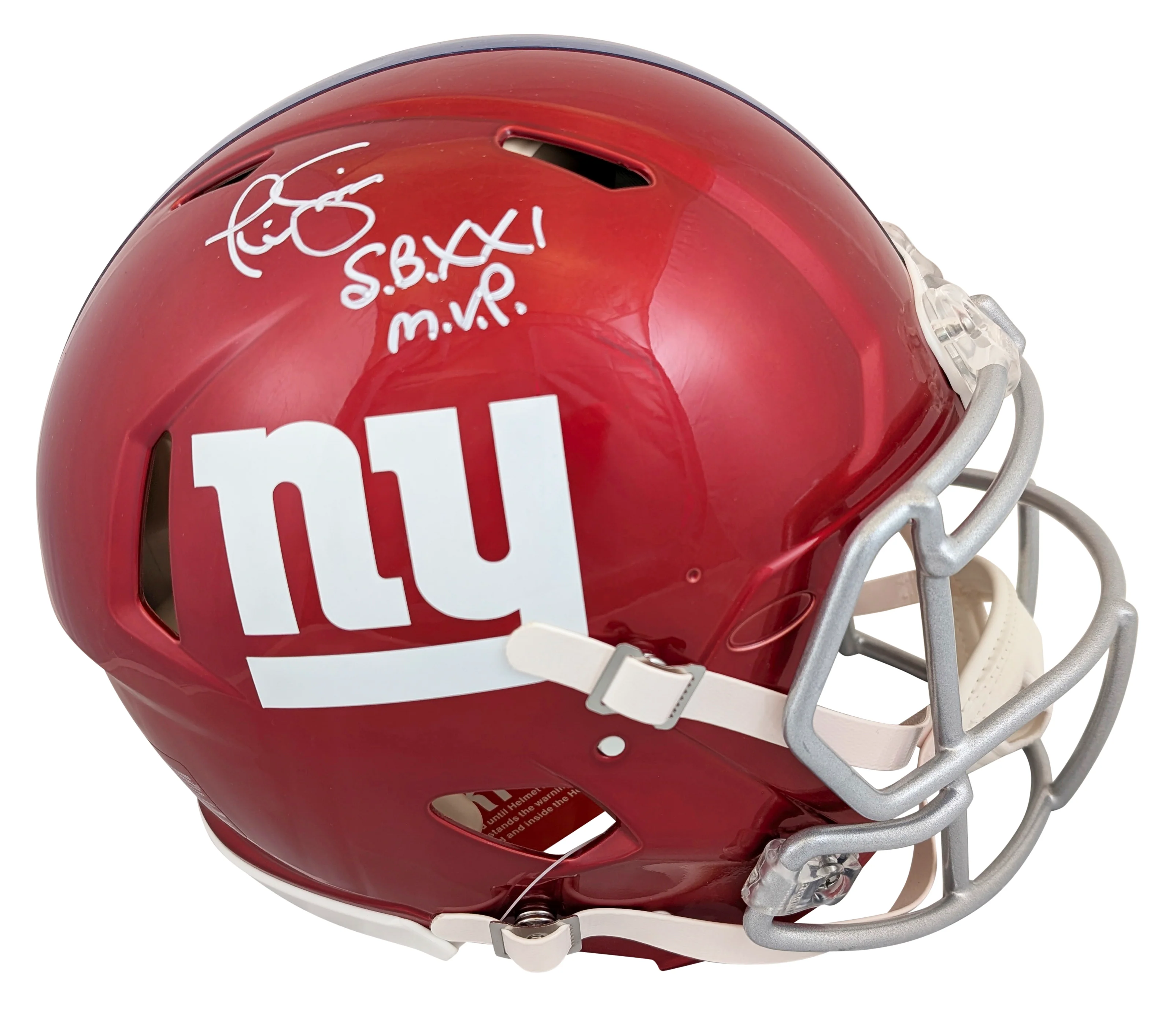 Giants Phil Simms "SB XXI MVP" Signed Flash Full Size Speed Proline Helmet BAS W - Image 2