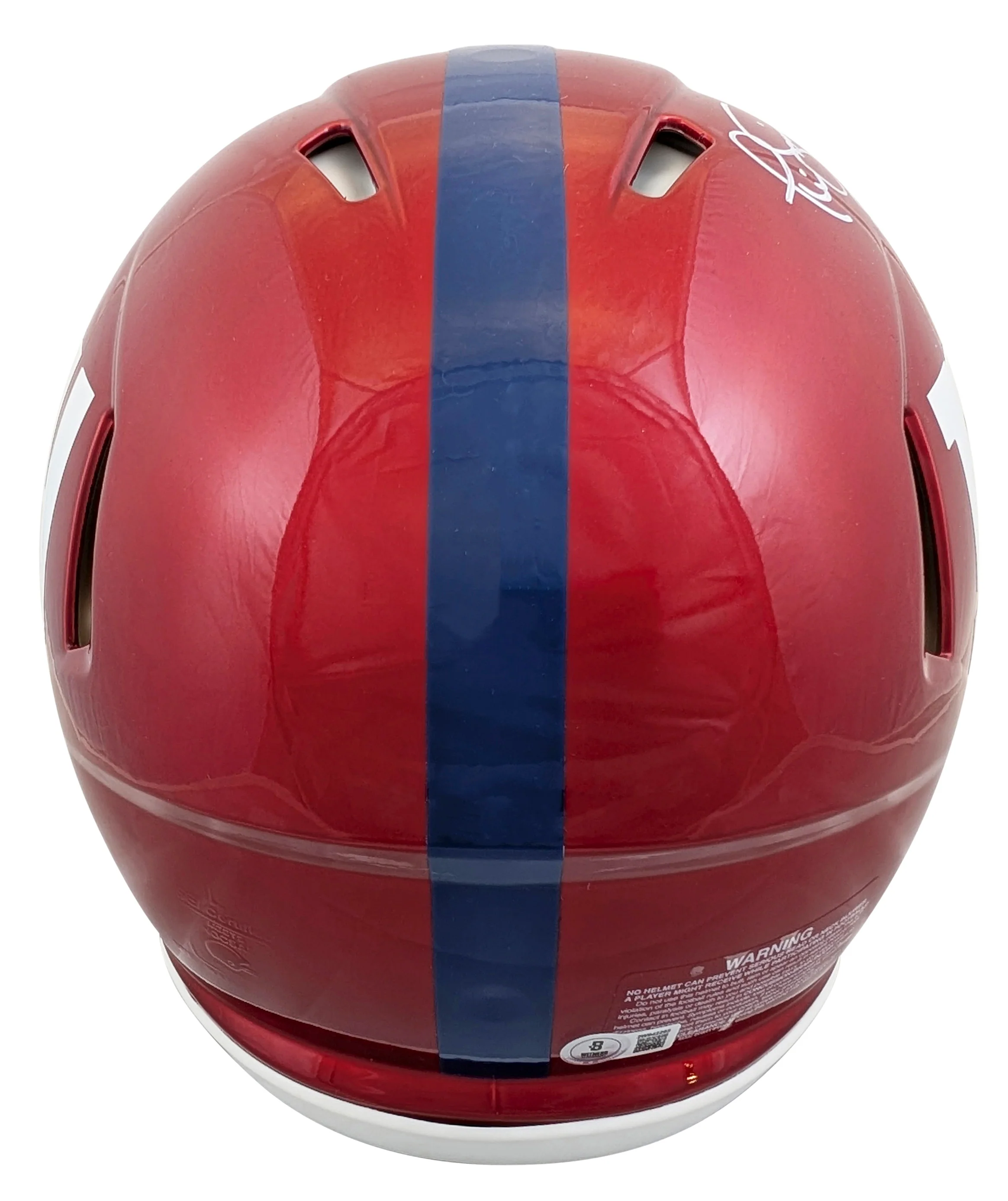 Giants Phil Simms "SB XXI MVP" Signed Flash Full Size Speed Proline Helmet BAS W - Image 3