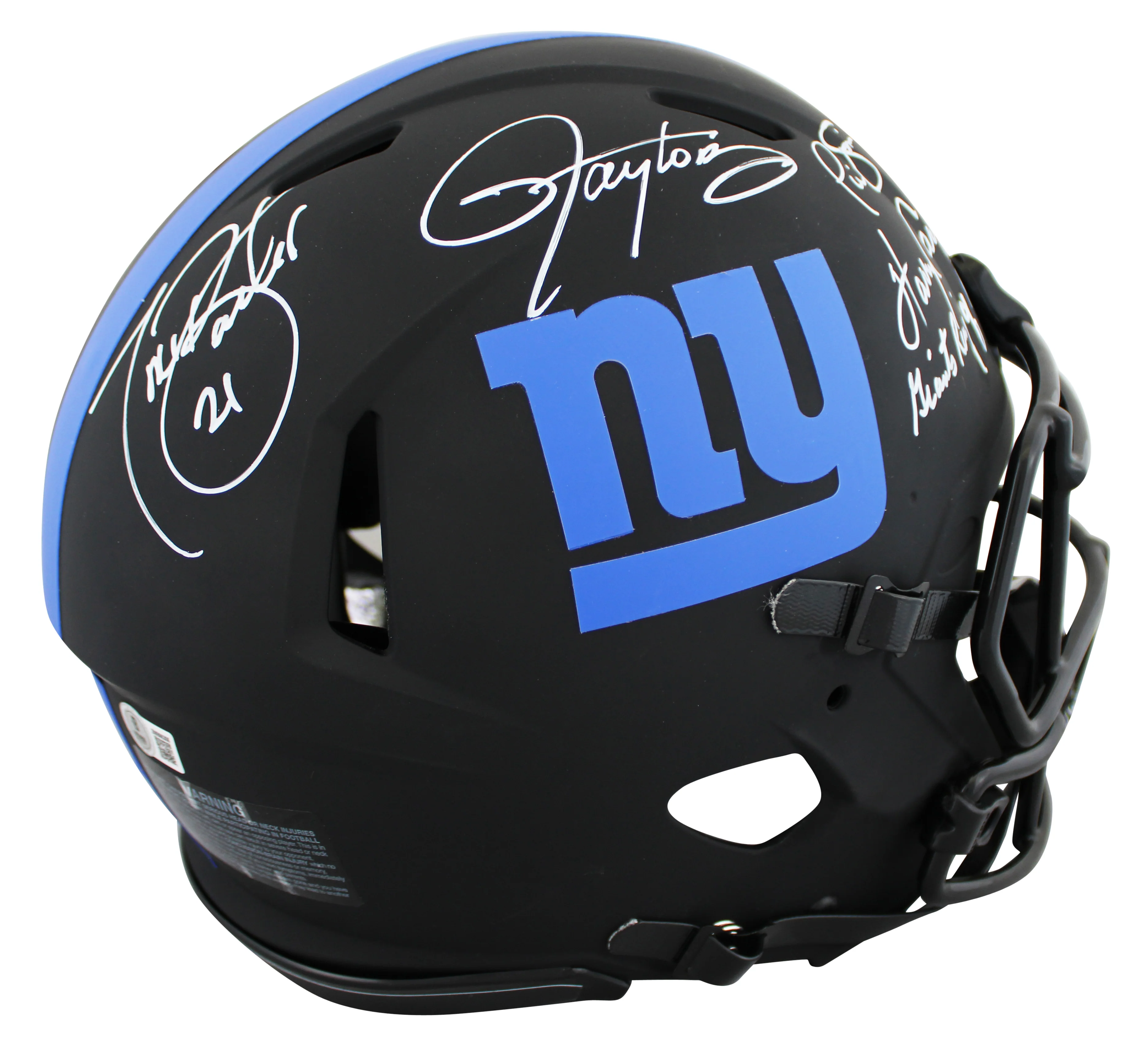 Giants ROH (4) Barber, Taylor +2 Signed Eclipse F/S Speed Proline Helmet BAS Wit - Image 3
