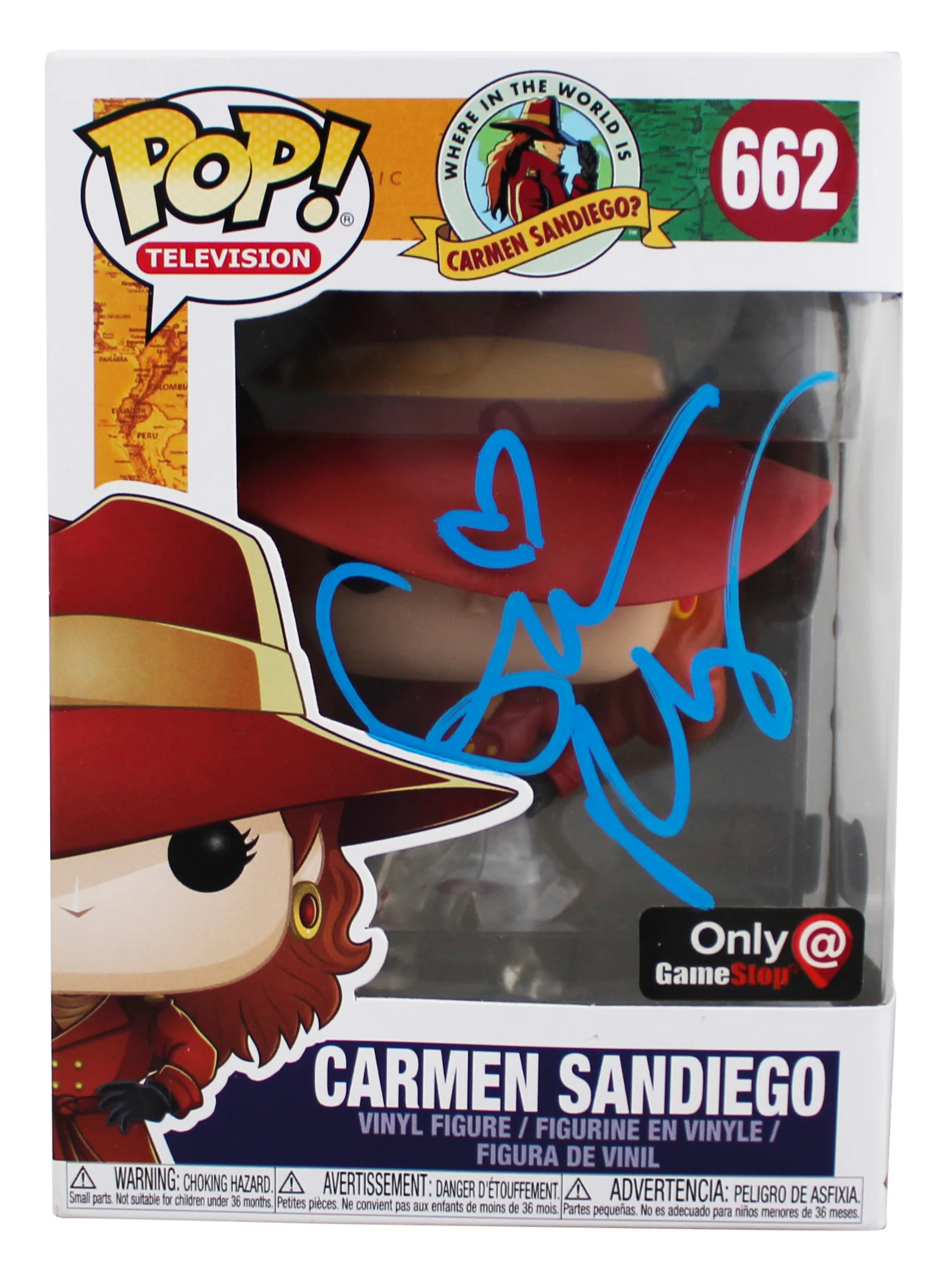 Gina Rodriguez Carmen Sandiego Signed #662 Funko Pop Vinyl Figure BAS #BW89042 - Image 2