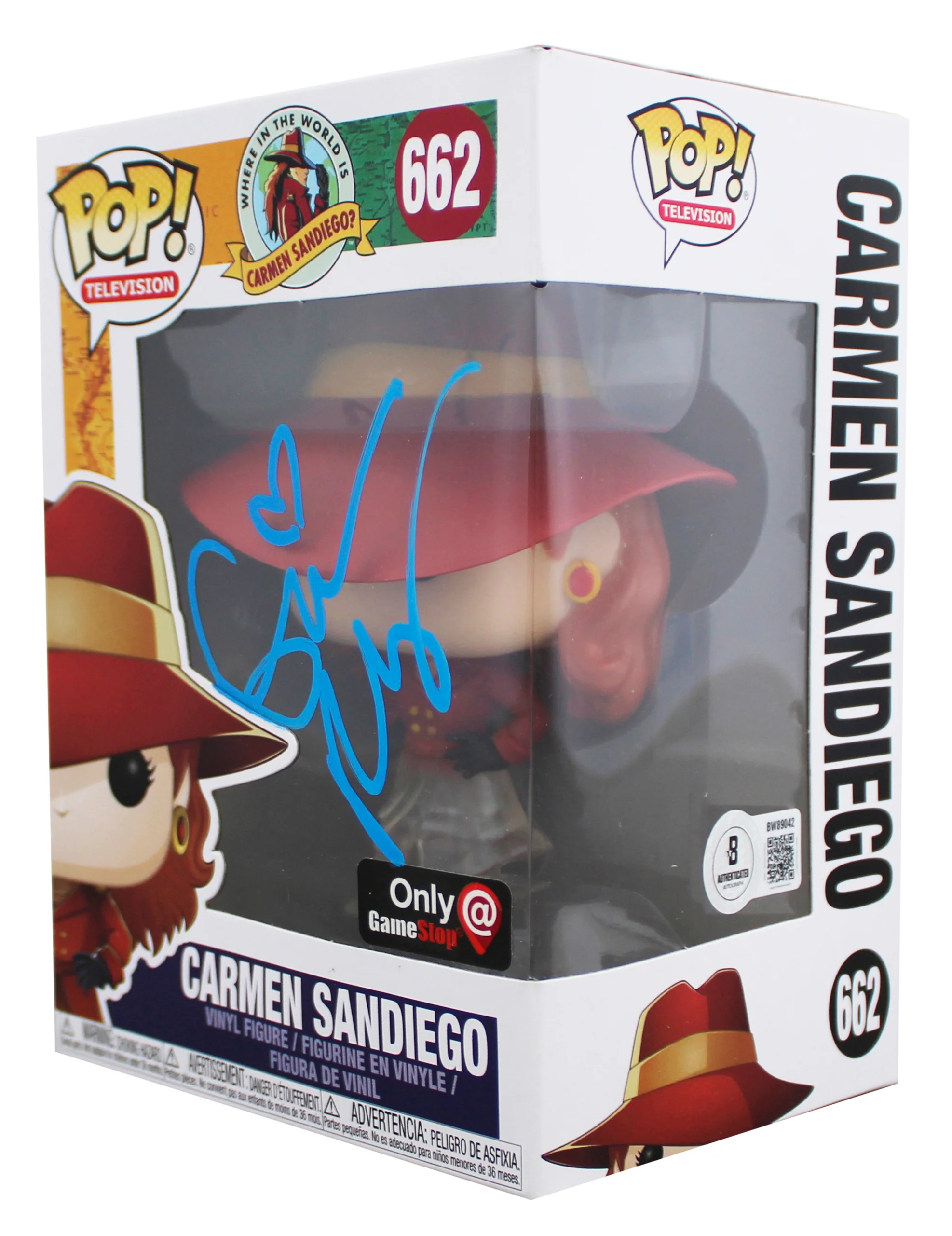 Gina Rodriguez Carmen Sandiego Signed #662 Funko Pop Vinyl Figure BAS #BW89042 - Image 3