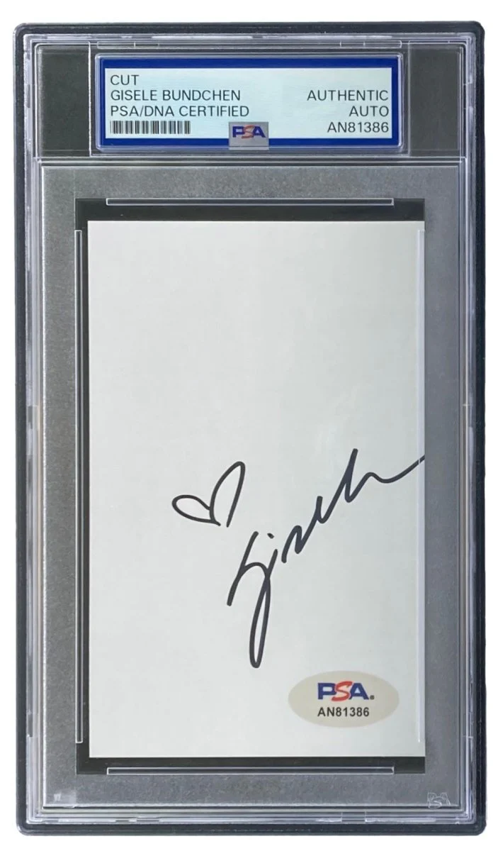 Gisele Bundchen Signed Slabbed Cut Signature PSA
