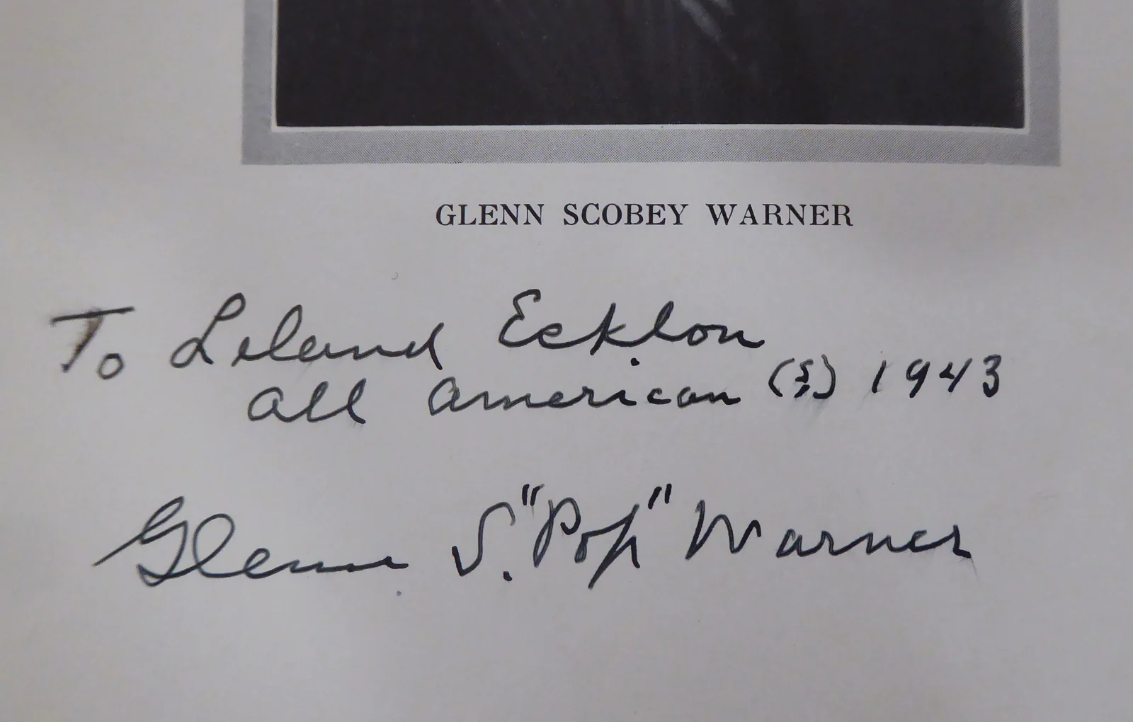 Glenn "Pop" Warner Autographed 1927 1st Edition Football for Coaches & Players Book Stanford "To Leland" Beckett BAS #AA0354 - Image 3