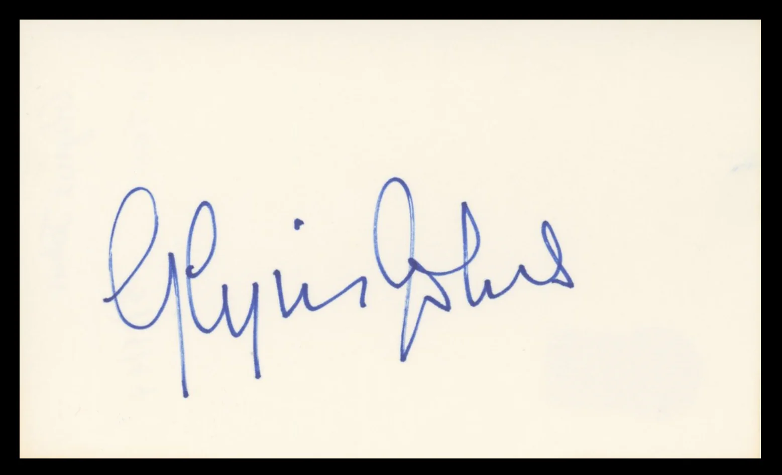 Glynis Johns Mary Poppins Authentic Signed 3x5 Index Card BAS #BV59132 - Image 2