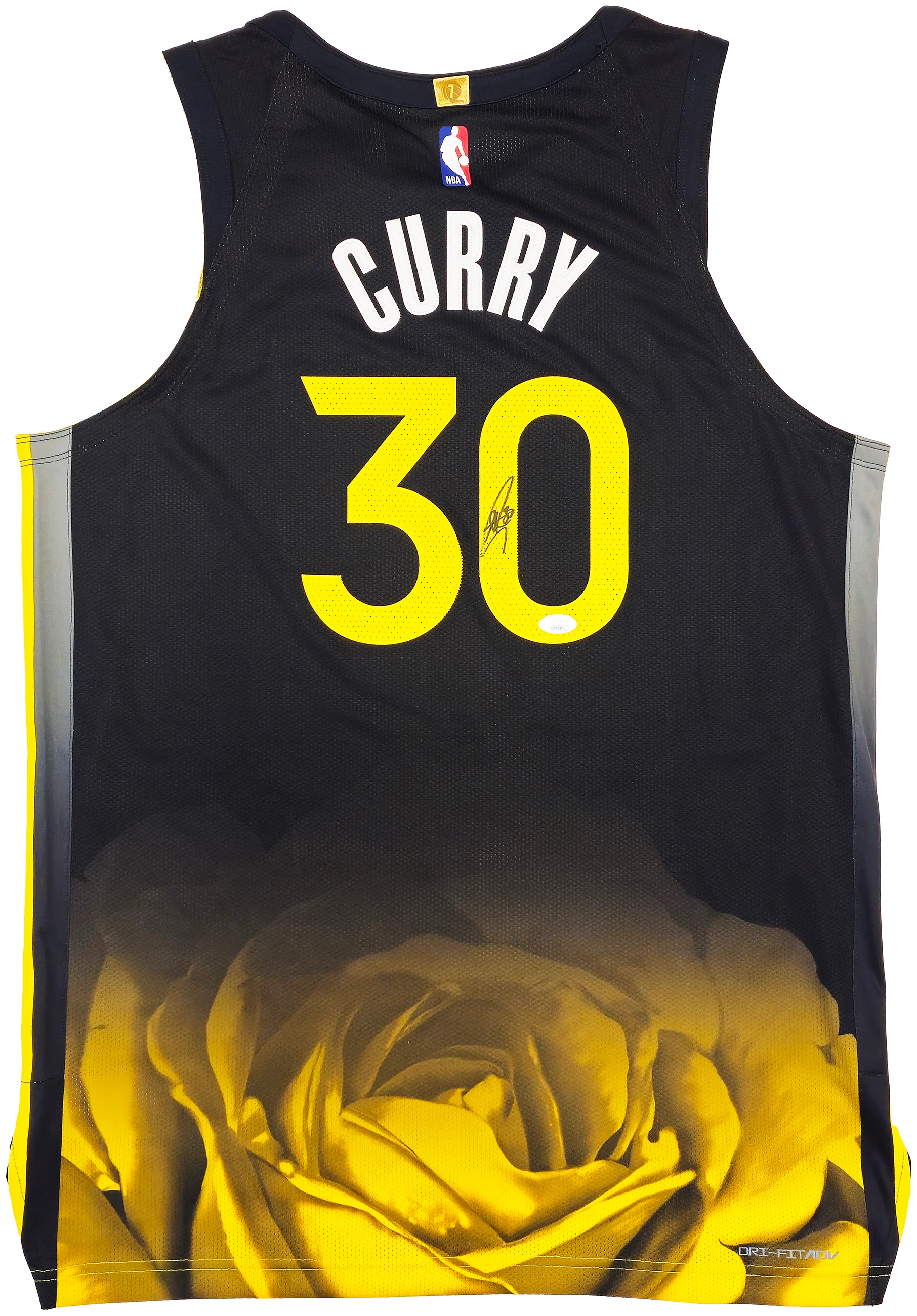 Golden State Warriors Stephen Curry Autographed Black Nike Authentic City Edition Jersey Size 48 JSA Stock #235683 - Image 2