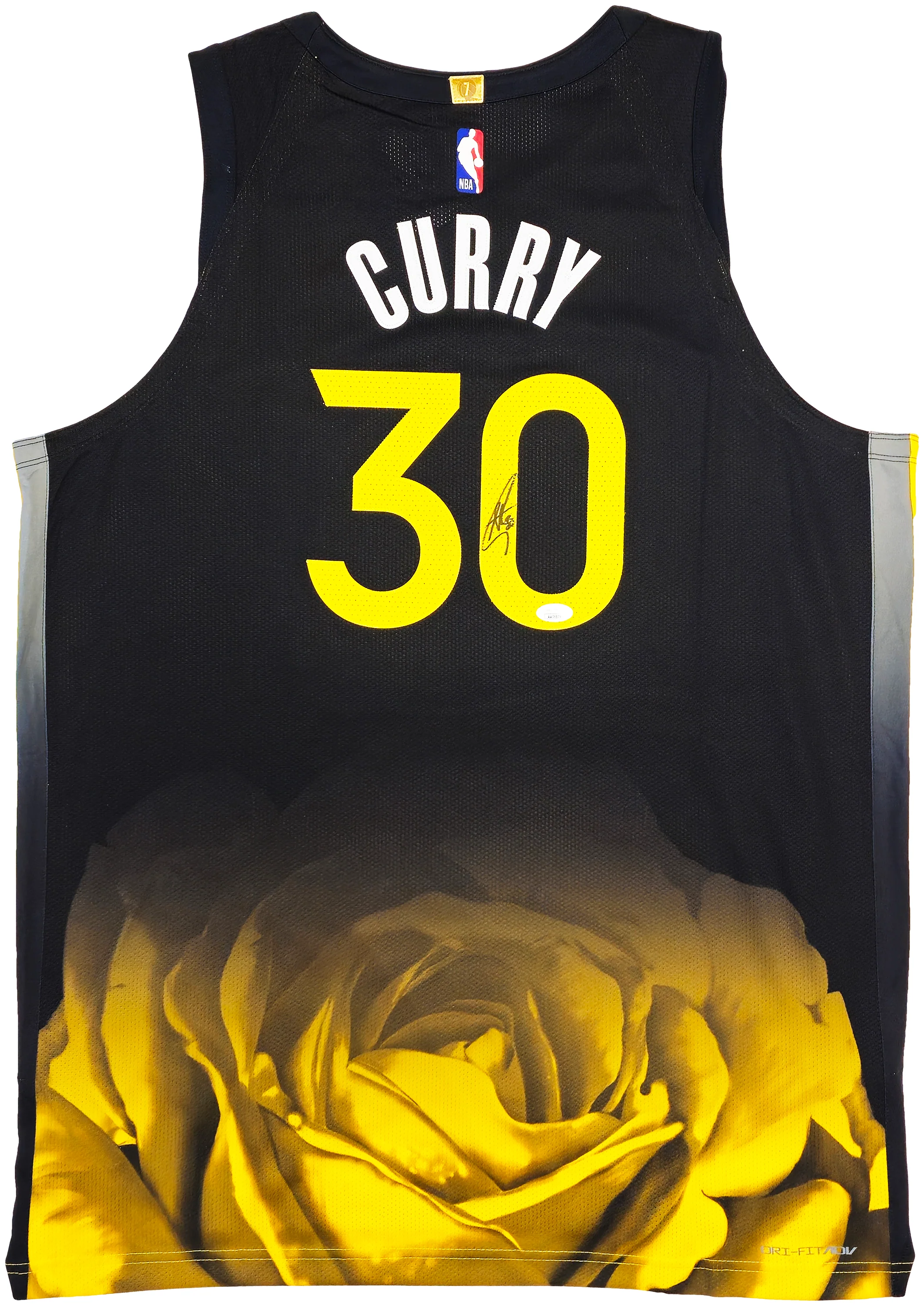 Golden State Warriors Stephen Curry Autographed Black Nike Authentic City Edition Jersey Size 52 JSA Stock #235682 - Image 2
