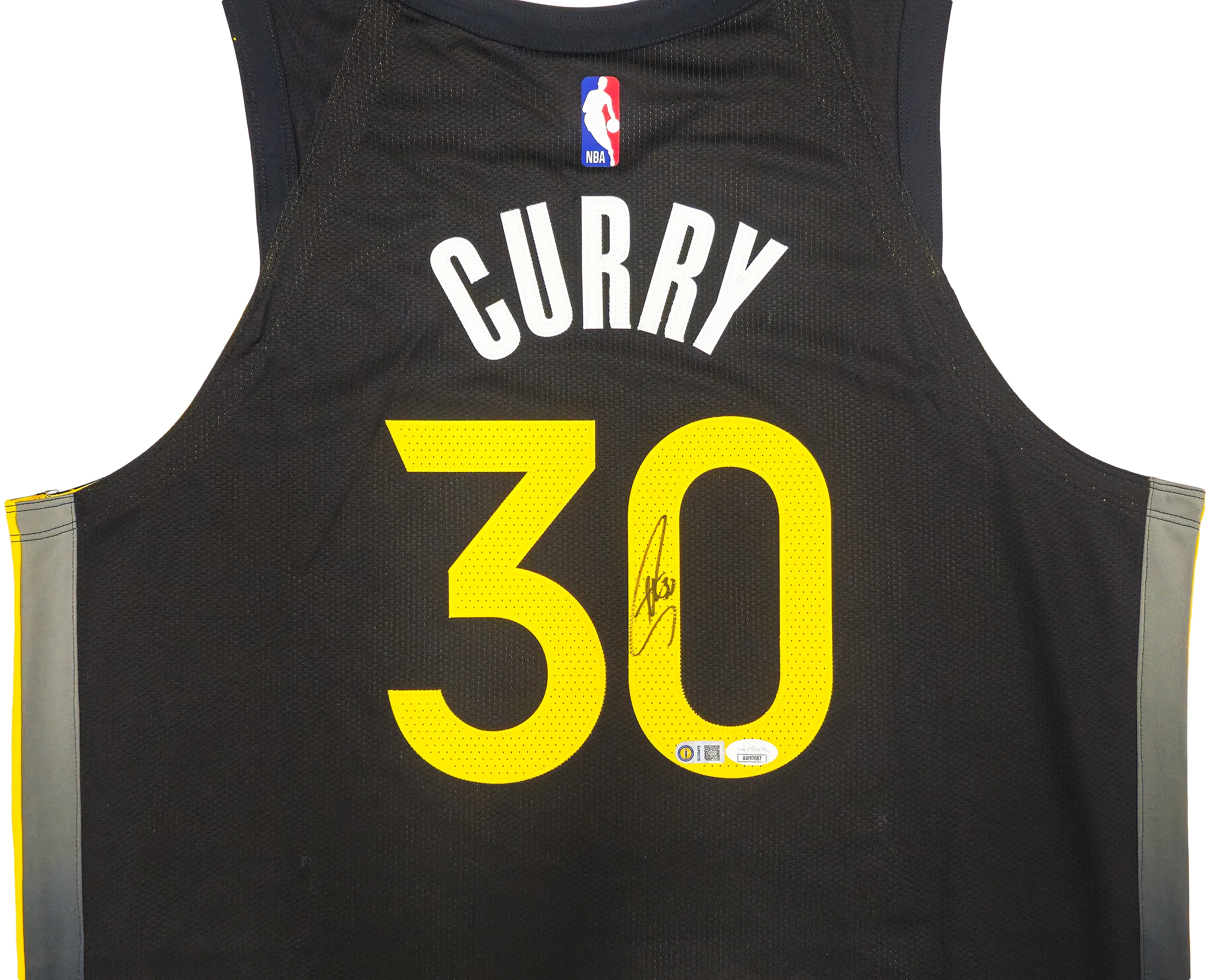Golden State Warriors Stephen Curry Autographed Black Nike City Edition Jersey Size 48+2 JSA Stock #235473 - Image 3