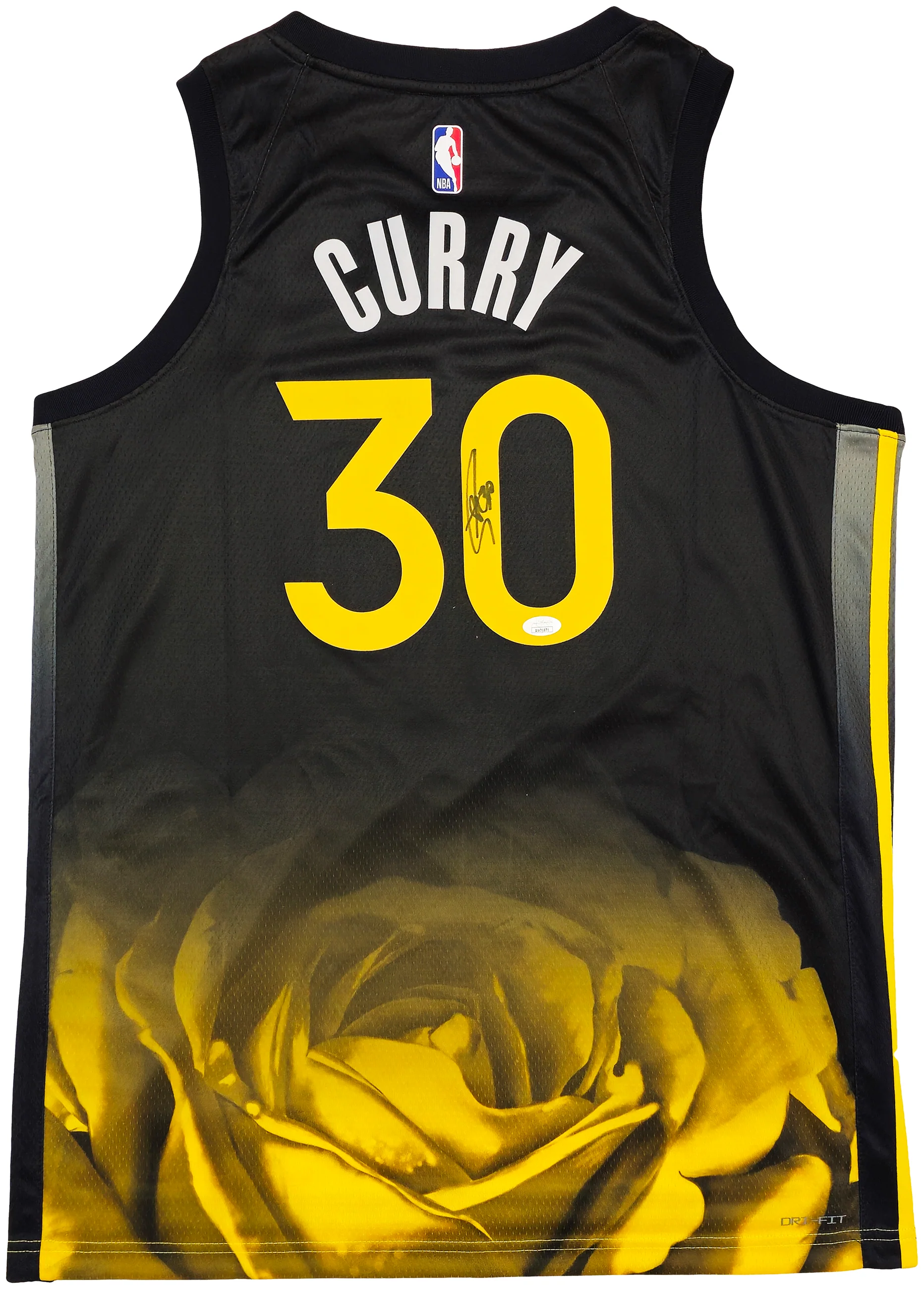 Golden State Warriors Stephen Curry Autographed Black Nike Swingman Icon Edition Jersey Size 48 JSA Stock #235684 - Image 2