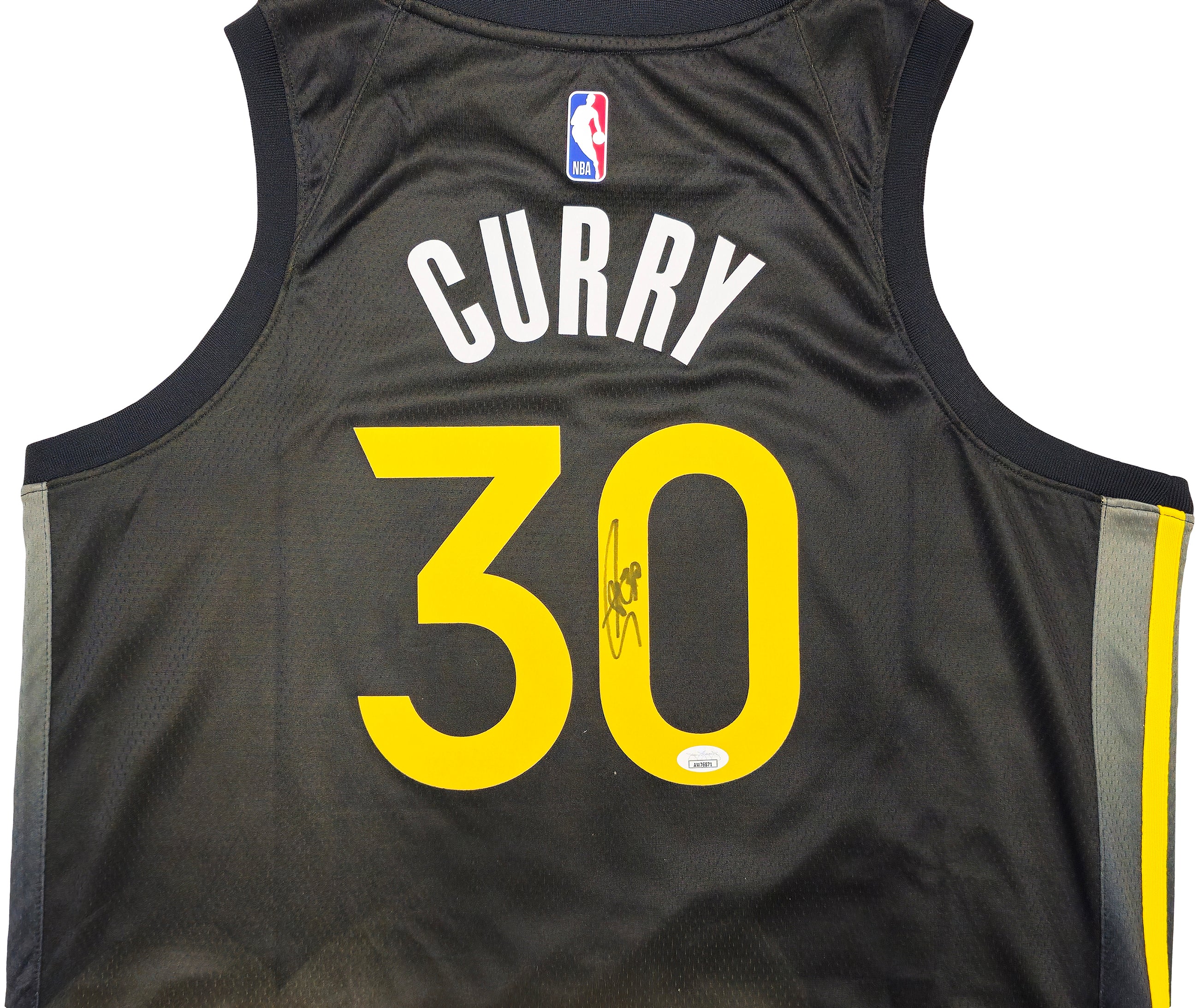 Golden State Warriors Stephen Curry Autographed Black Nike Swingman Icon Edition Jersey Size 48 JSA Stock #235684 - Image 3