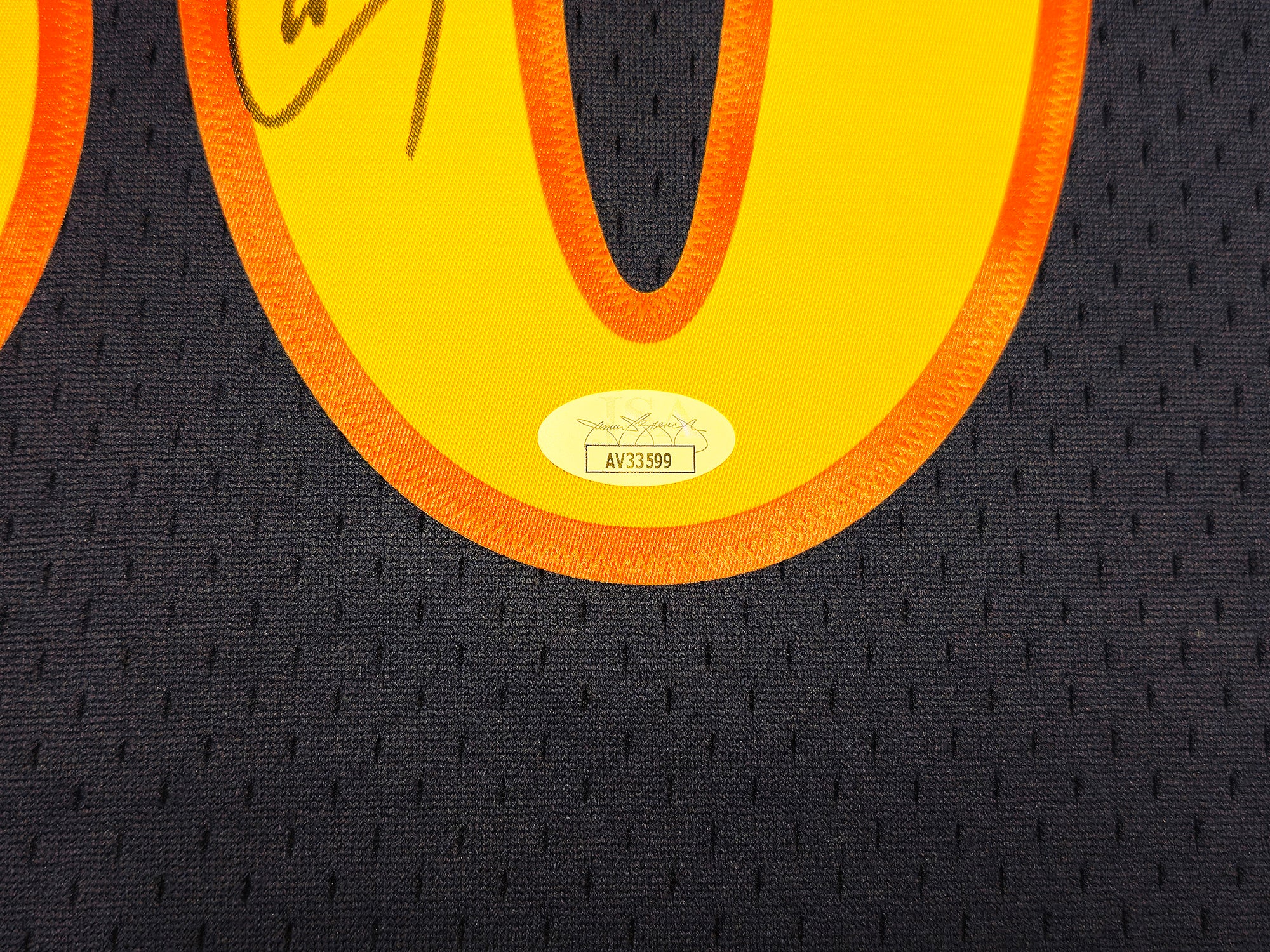 Golden State Warriors Stephen Curry Autographed Blue Authentic Mitchell & Ness 09-10 HWC Swingman Rookie Year Replica Jersey Size L JSA Stock #234075 - Image 5