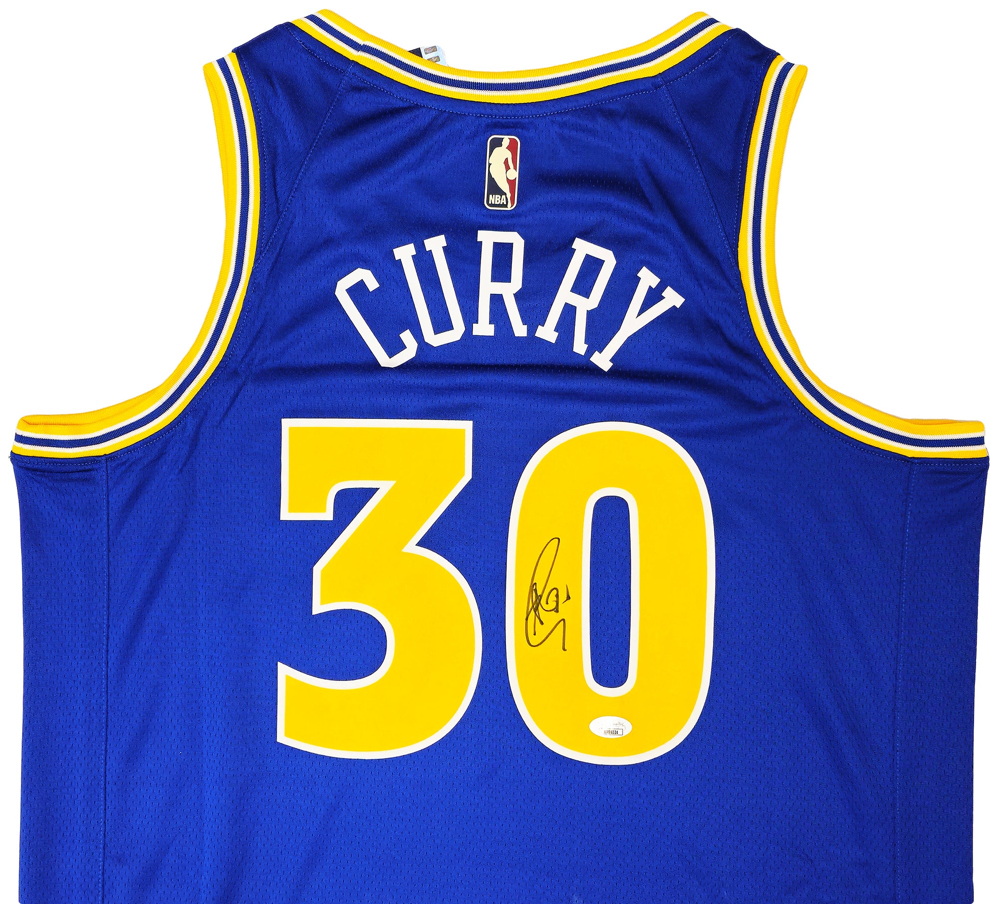 Golden State Warriors Stephen Curry Autographed Blue Nike Swingman Classic Edition Jersey Size 48 JSA Stock #221492 - Image 3