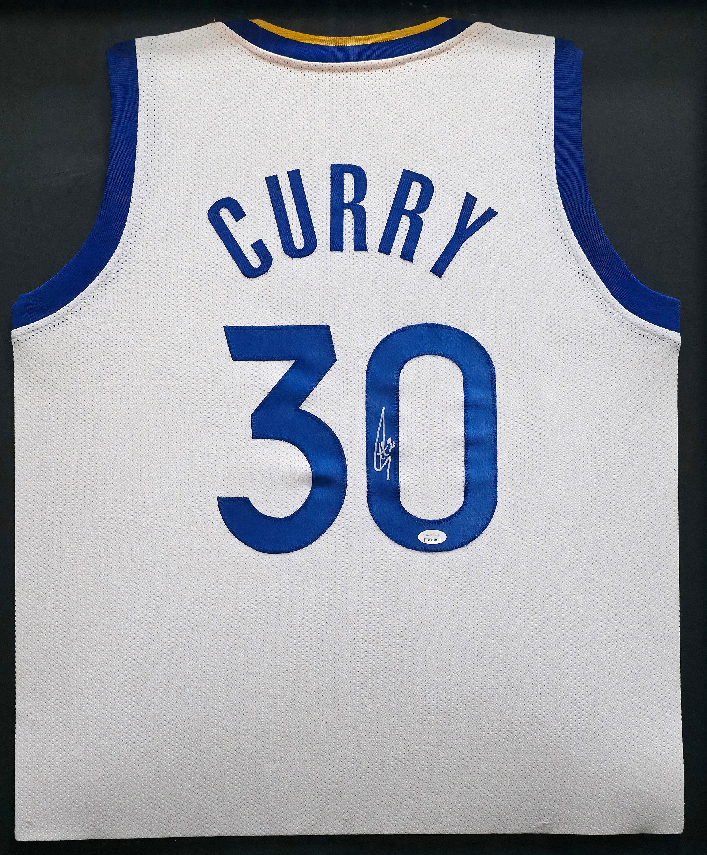 Golden State Warriors Stephen Curry Autographed Framed White Jersey JSA Stock #254171 - Image 2