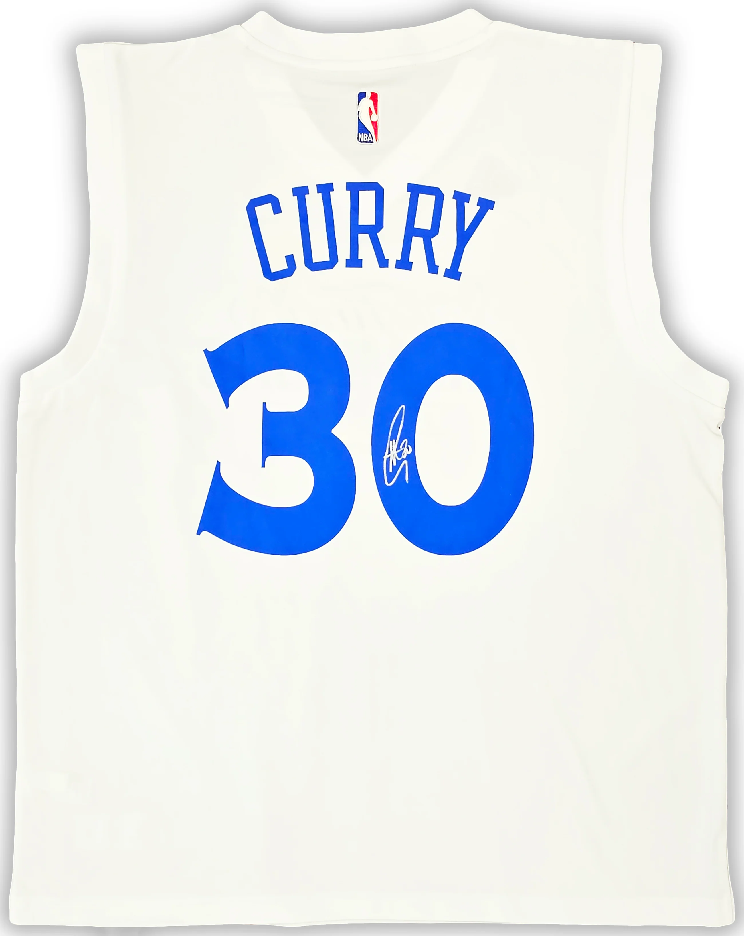 Golden State Warriors Stephen Curry Autographed White Adidas 2017 NBA Finals Champions Jersey Size XL Beckett BAS QR Stock #215825 - Image 2
