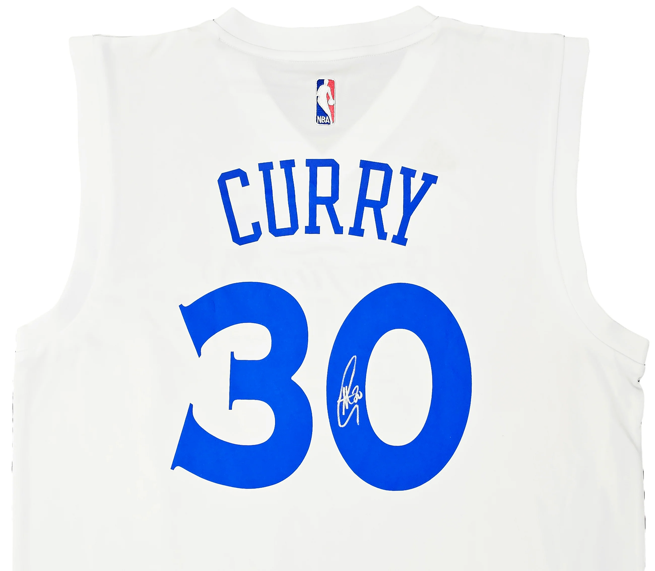 Golden State Warriors Stephen Curry Autographed White Adidas 2017 NBA Finals Champions Jersey Size XL Beckett BAS QR Stock #215825 - Image 3