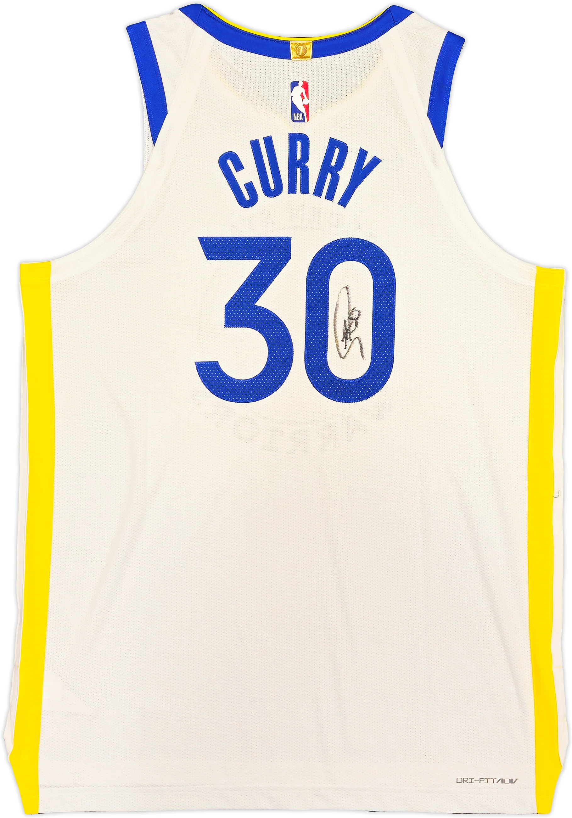 Golden State Warriors Stephen Curry Autographed White Nike Association Edition Jersey Size 48+2 JSA Stock #235472 - Image 2
