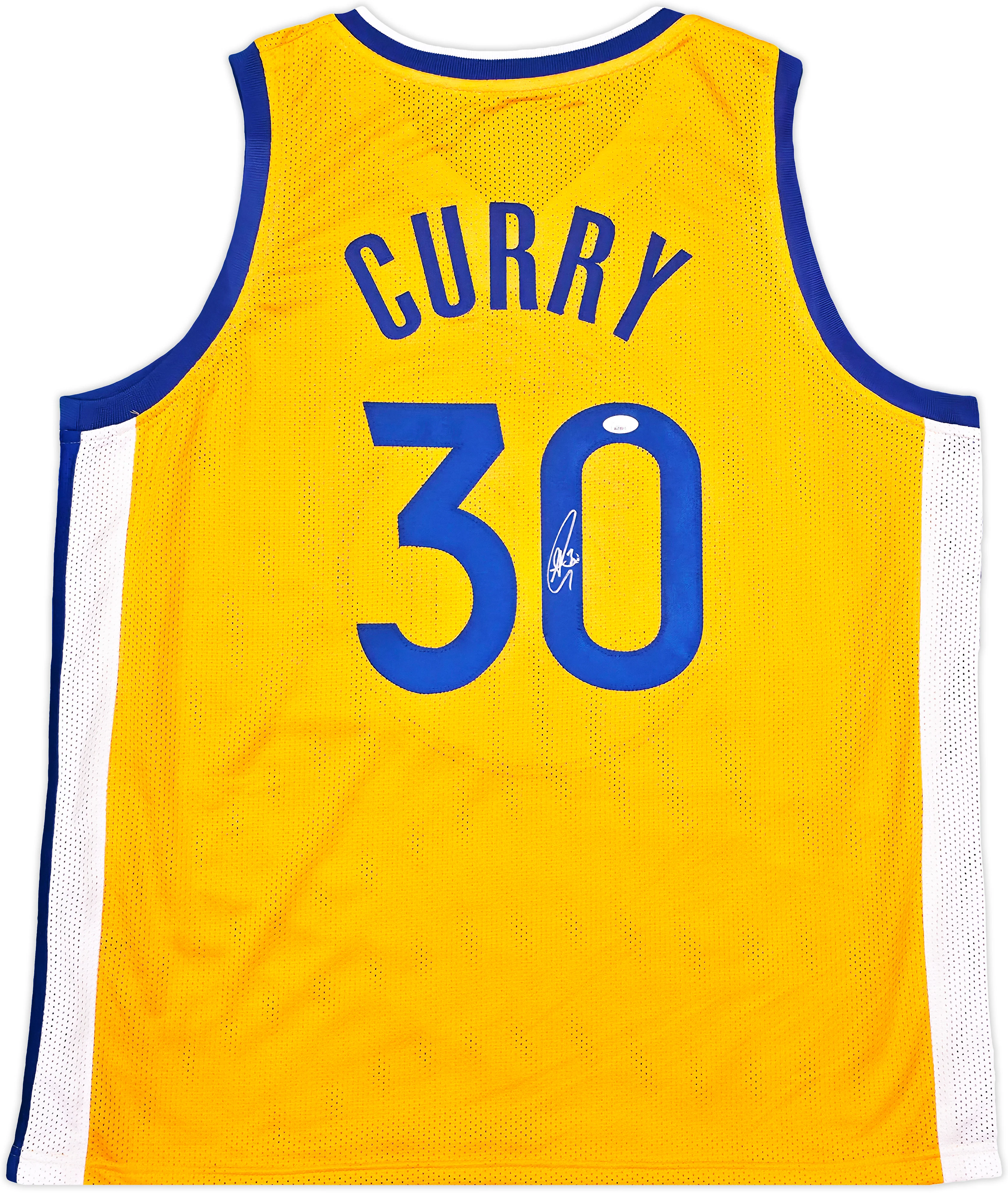 Golden State Warriors Stephen Curry Autographed Yellow Jersey JSA Stock #246197 - Image 2
