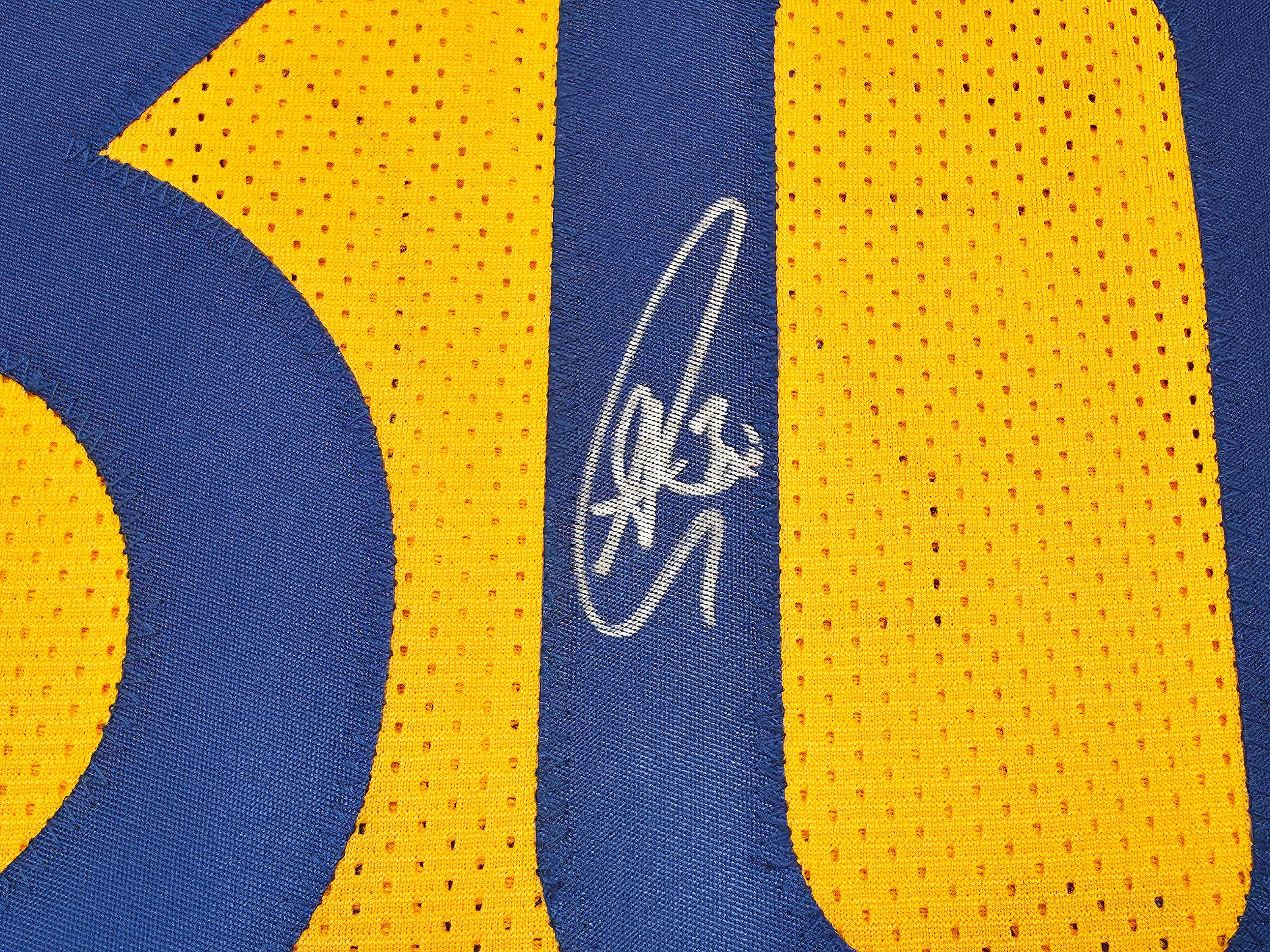 Golden State Warriors Stephen Curry Autographed Yellow Jersey JSA Stock #246197 - Image 4