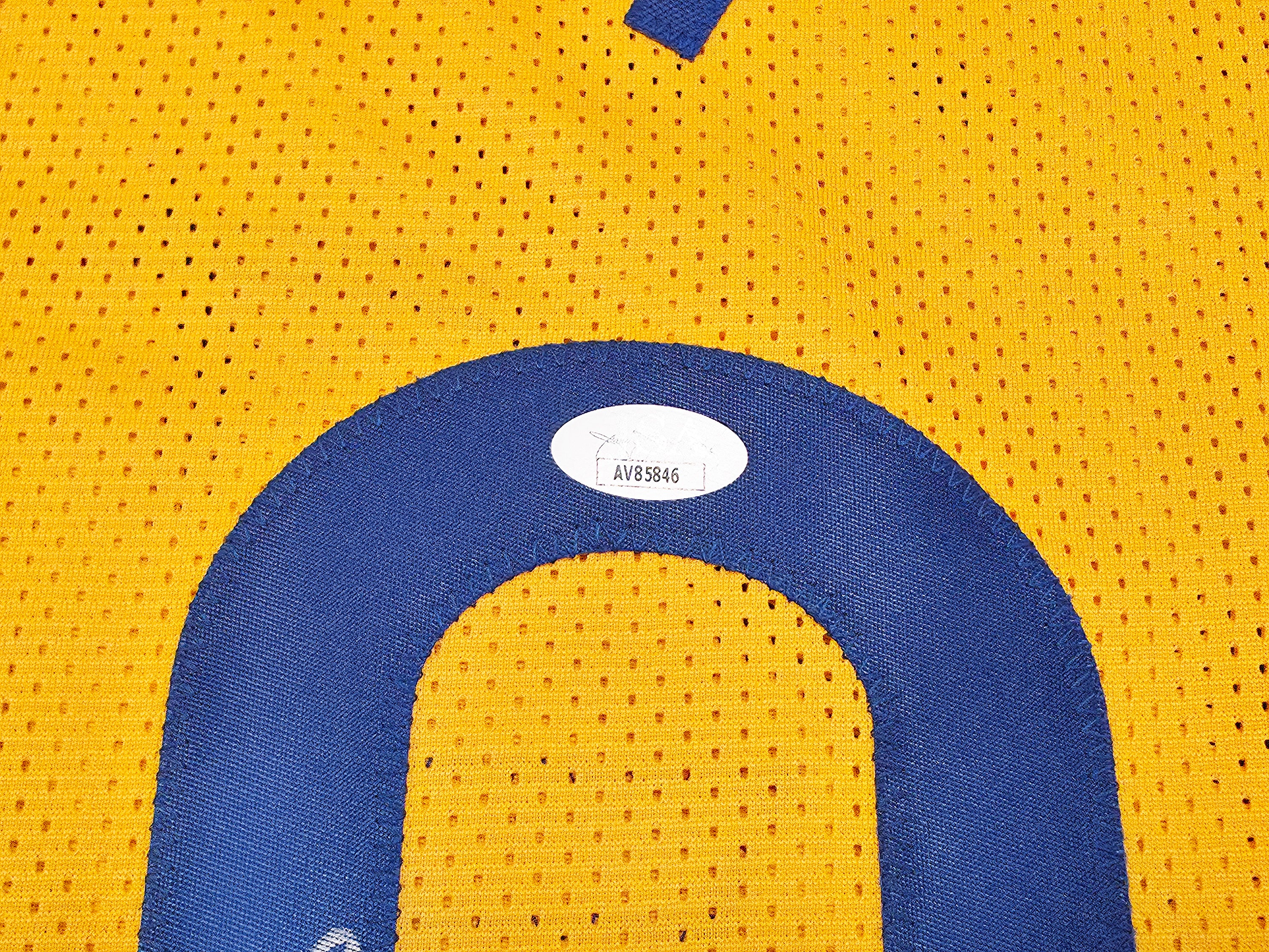 Golden State Warriors Stephen Curry Autographed Yellow Jersey JSA Stock #246197 - Image 5