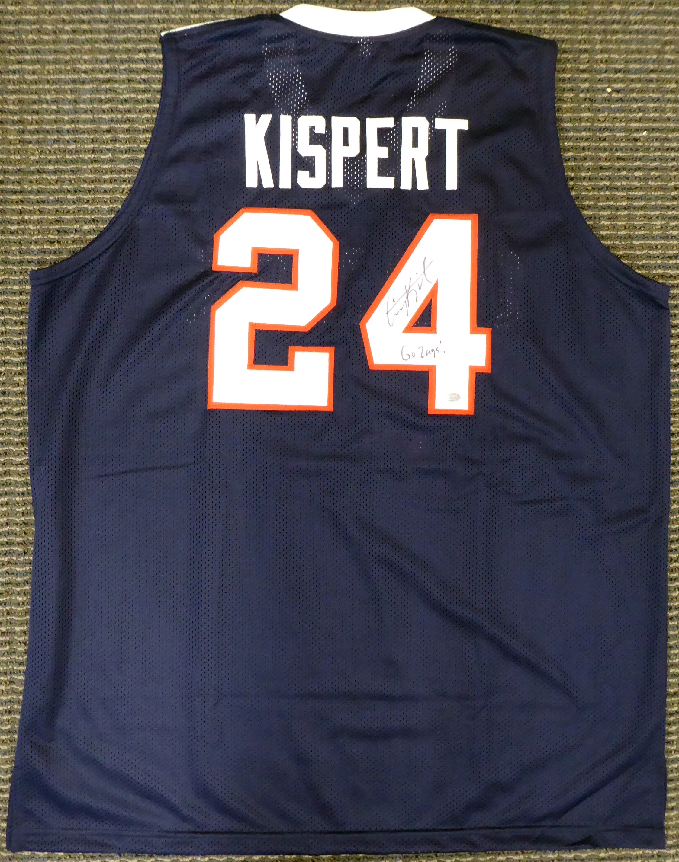 Gonzaga Bulldogs Corey Kispert Autographed Blue Jersey "Go Zags!" MCS Holo Stock #194891 - Image 2