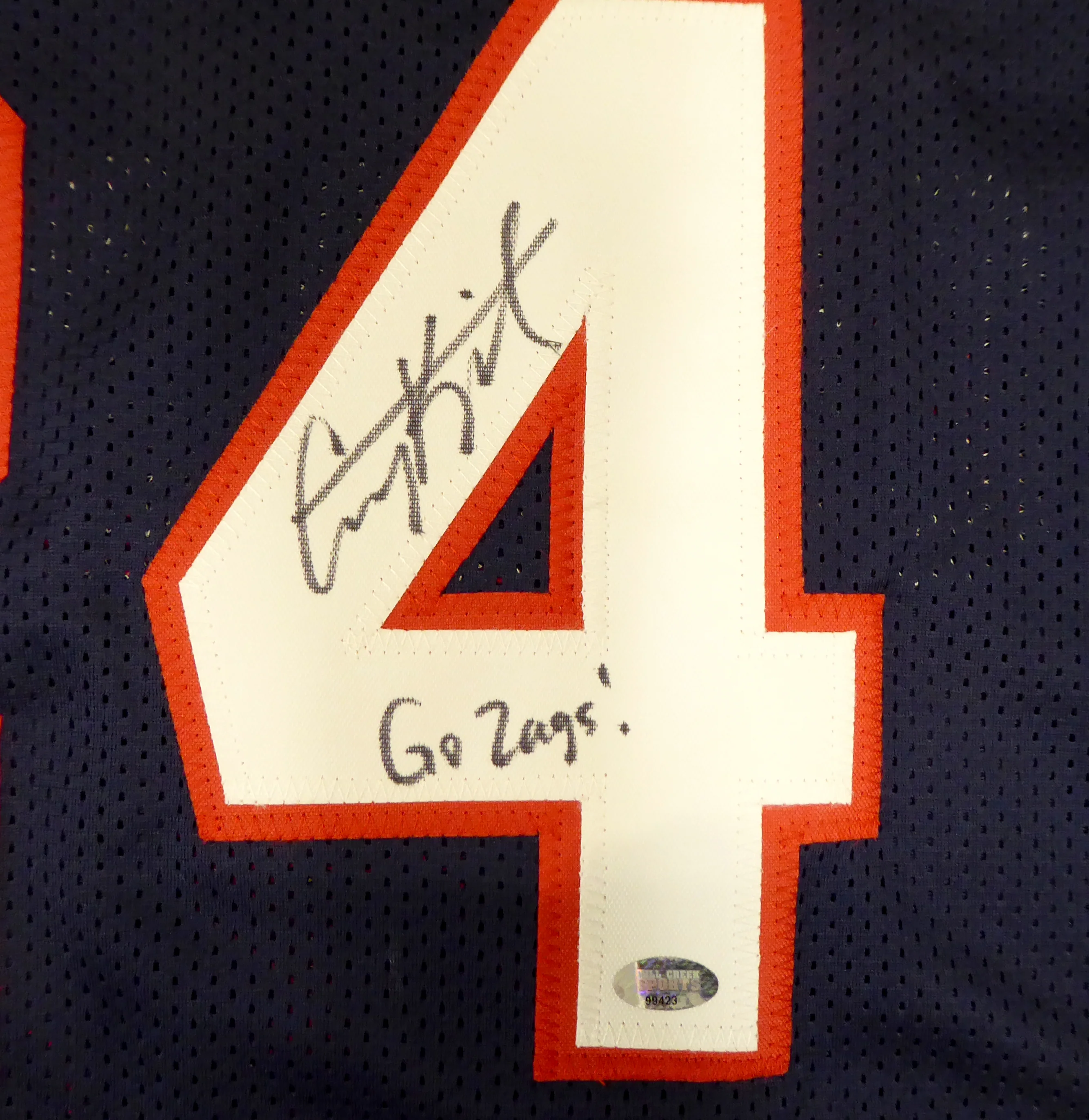 Gonzaga Bulldogs Corey Kispert Autographed Blue Jersey "Go Zags!" MCS Holo Stock #194891 - Image 3