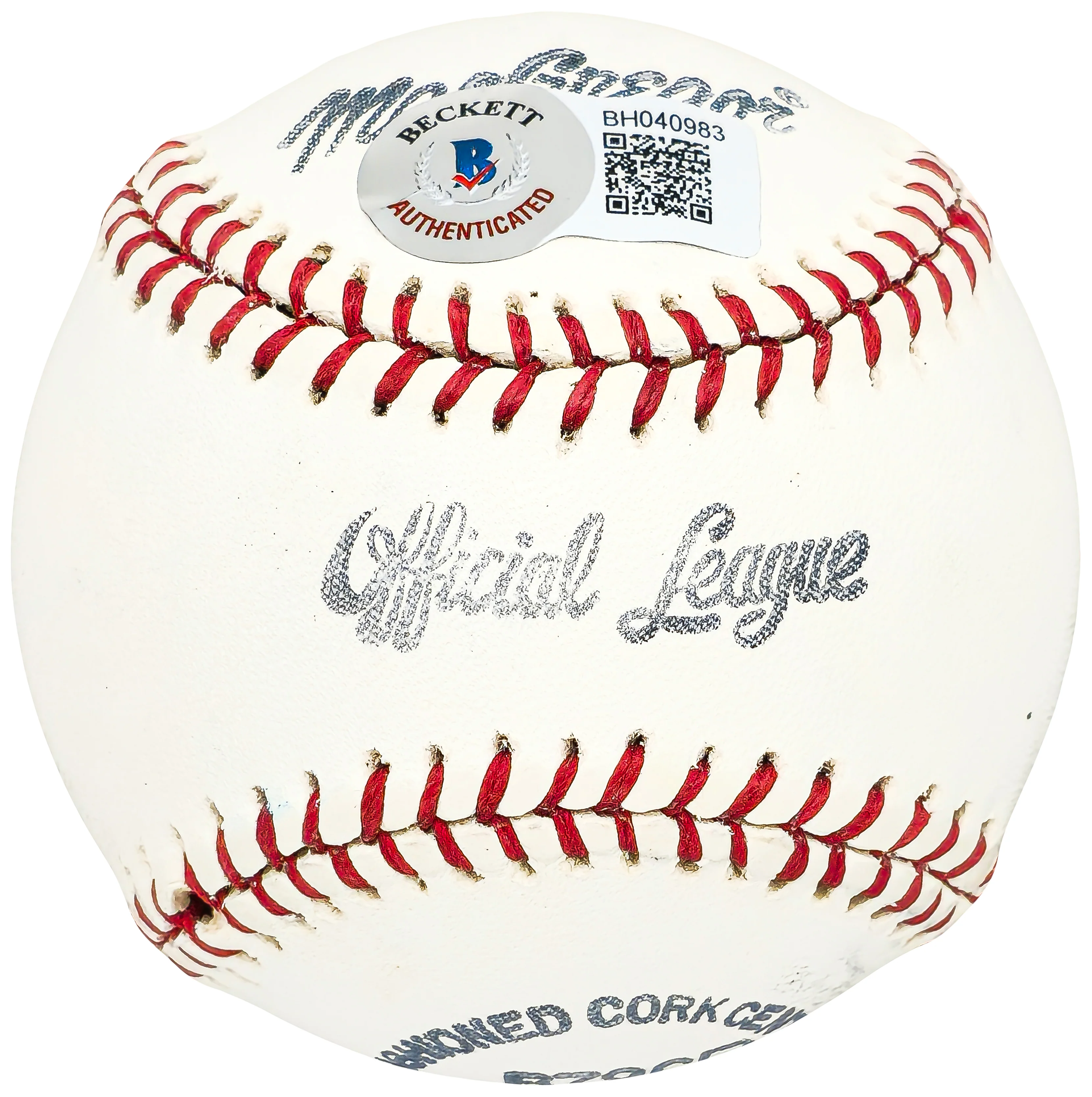 Gordon Gordy Pladson Autographed Official League Baseball Houston Astros "#44" Vintage Signature Beckett BAS QR #BH040983 - Image 2