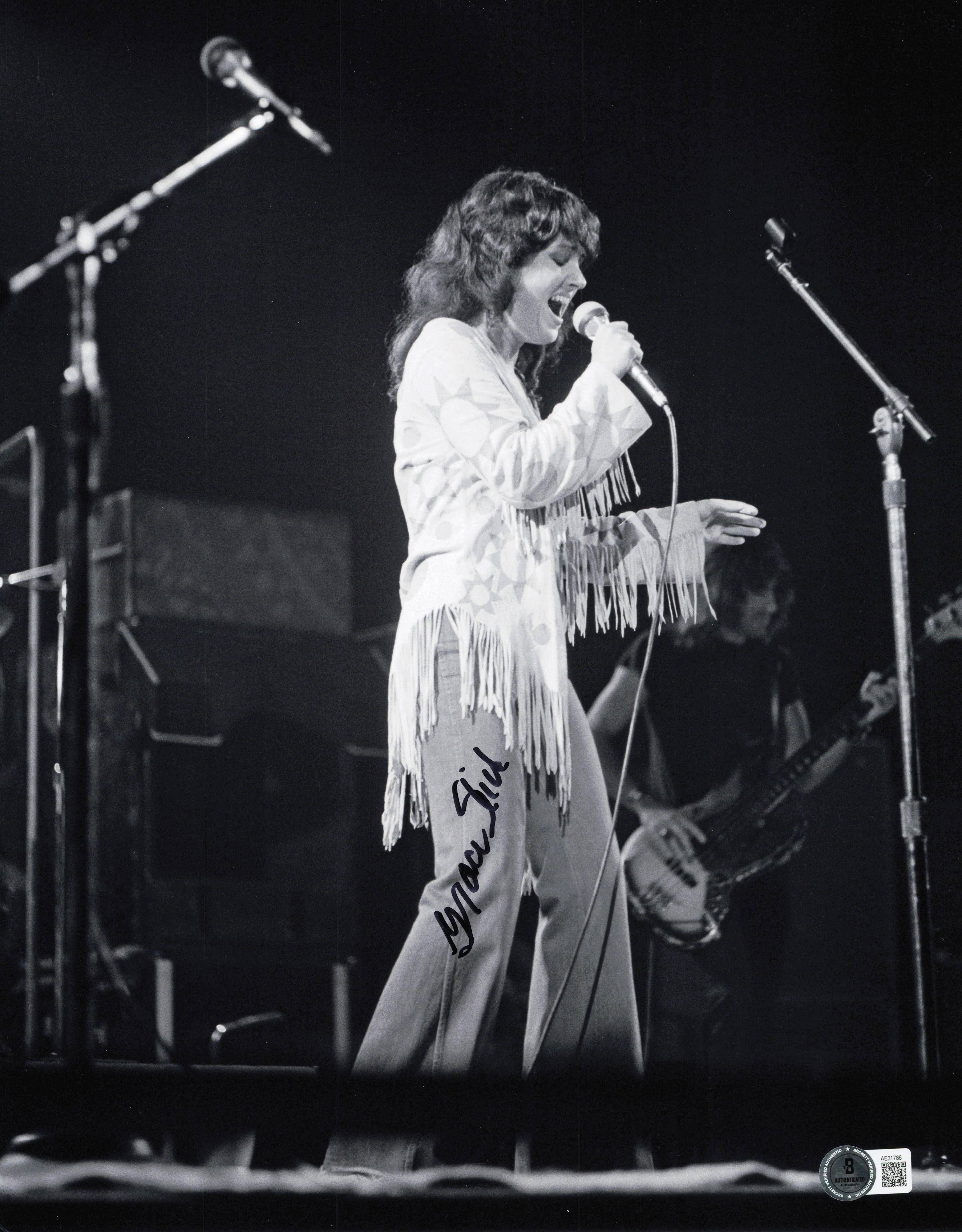 Grace Slick Autographed 11x14 Photo Jefferson Starship Beckett BAS QR #AE31786