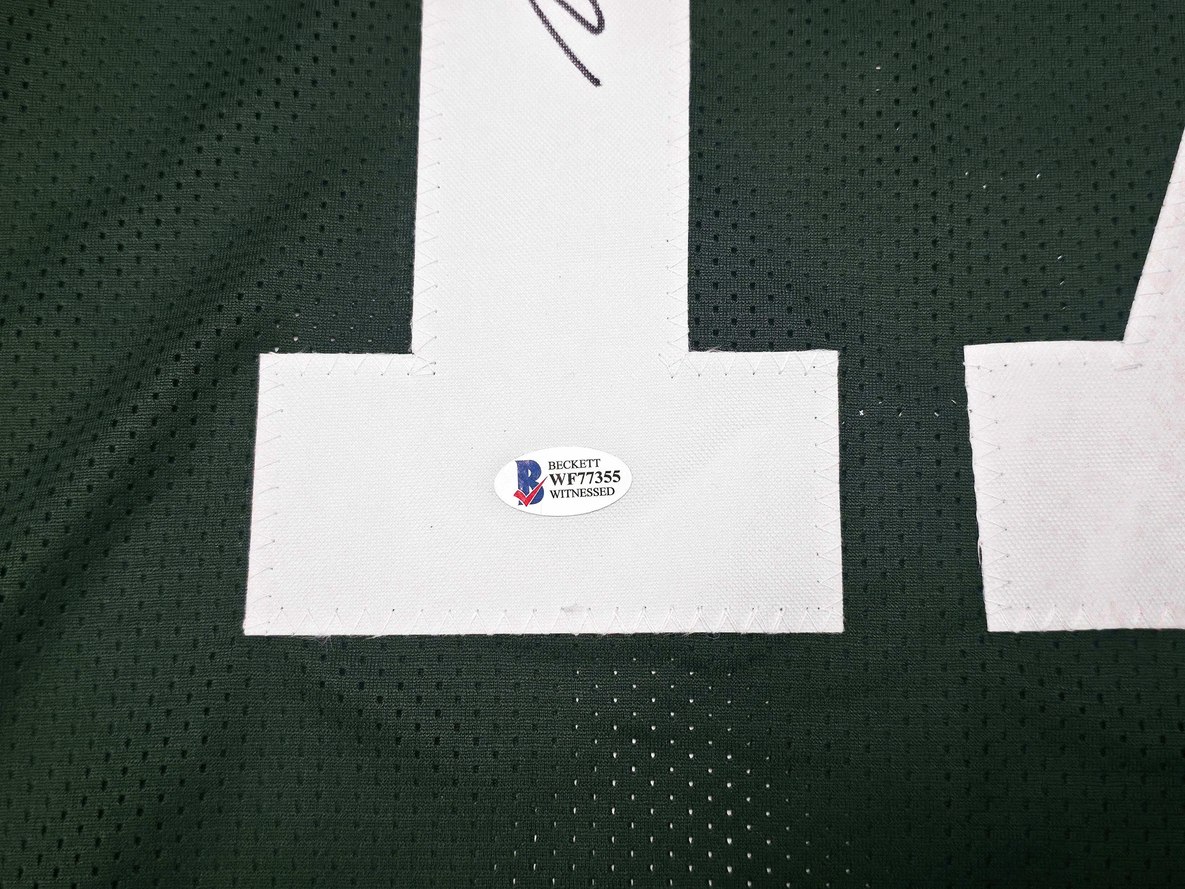 Green Bay Packers Davante Adams Autographed Green Jersey Beckett BAS Witness Stock #256914 - Image 5